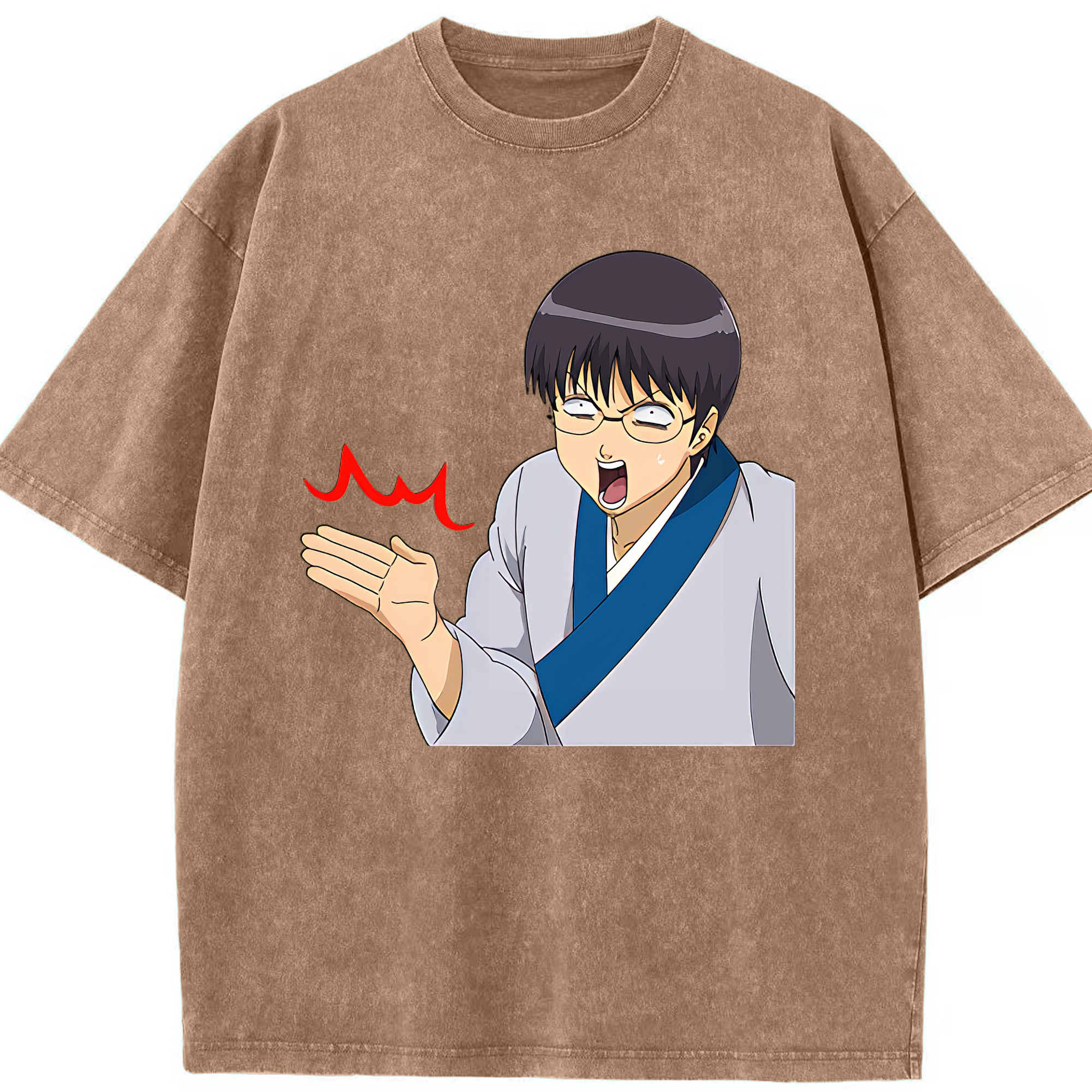 （画像用） ぎんたま 坂田銀時（さかたぎんとき） 神楽 志村新八（しむら しんぱち） GINTAMA Sakata Gintoki Kagura Shimura Shinpachi 綿100% ヴィンテージ風 半袖Tシャツ（フロントプリント）