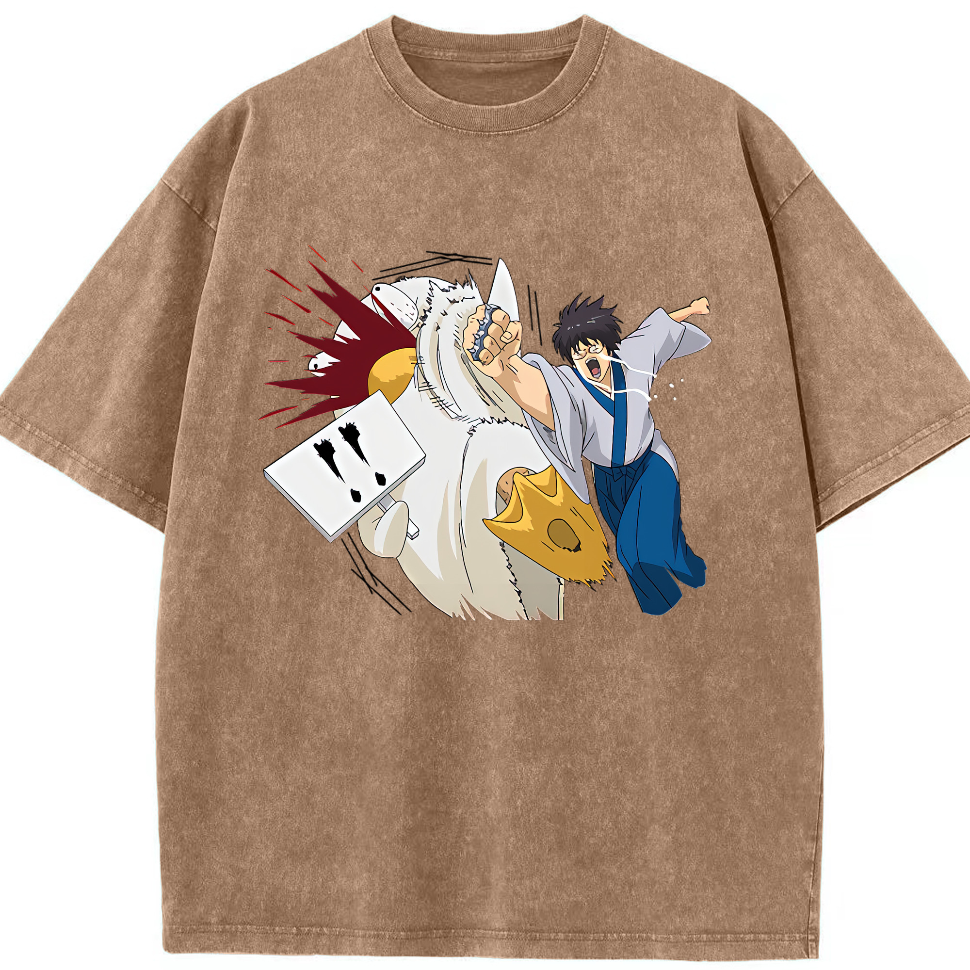 （画像用） ぎんたま 坂田銀時（さかたぎんとき） 神楽 志村新八（しむら しんぱち） GINTAMA Sakata Gintoki Kagura Shimura Shinpachi 綿100% ヴィンテージ風 半袖Tシャツ（フロントプリント）