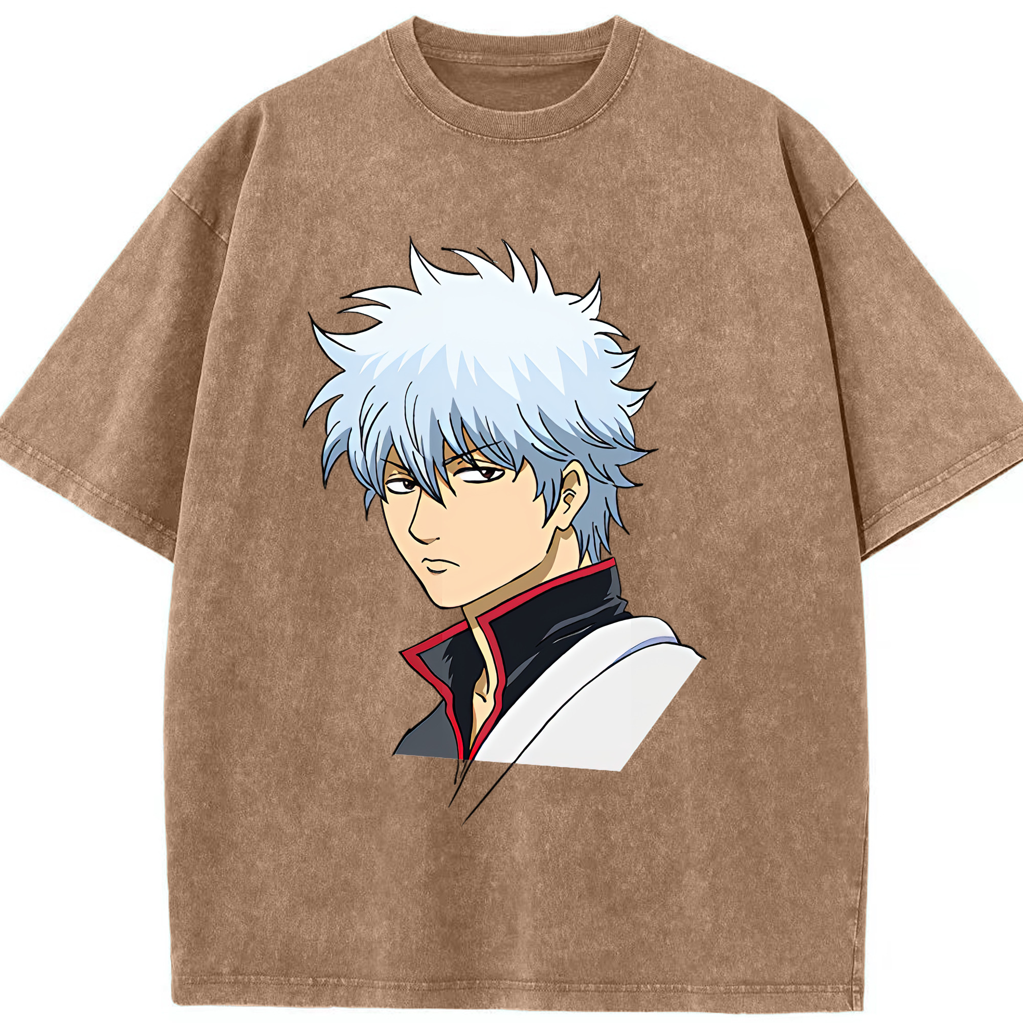 （画像用） ぎんたま 坂田銀時（さかたぎんとき） 神楽 志村新八（しむら しんぱち） GINTAMA Sakata Gintoki Kagura Shimura Shinpachi 綿100% ヴィンテージ風 半袖Tシャツ（フロントプリント）