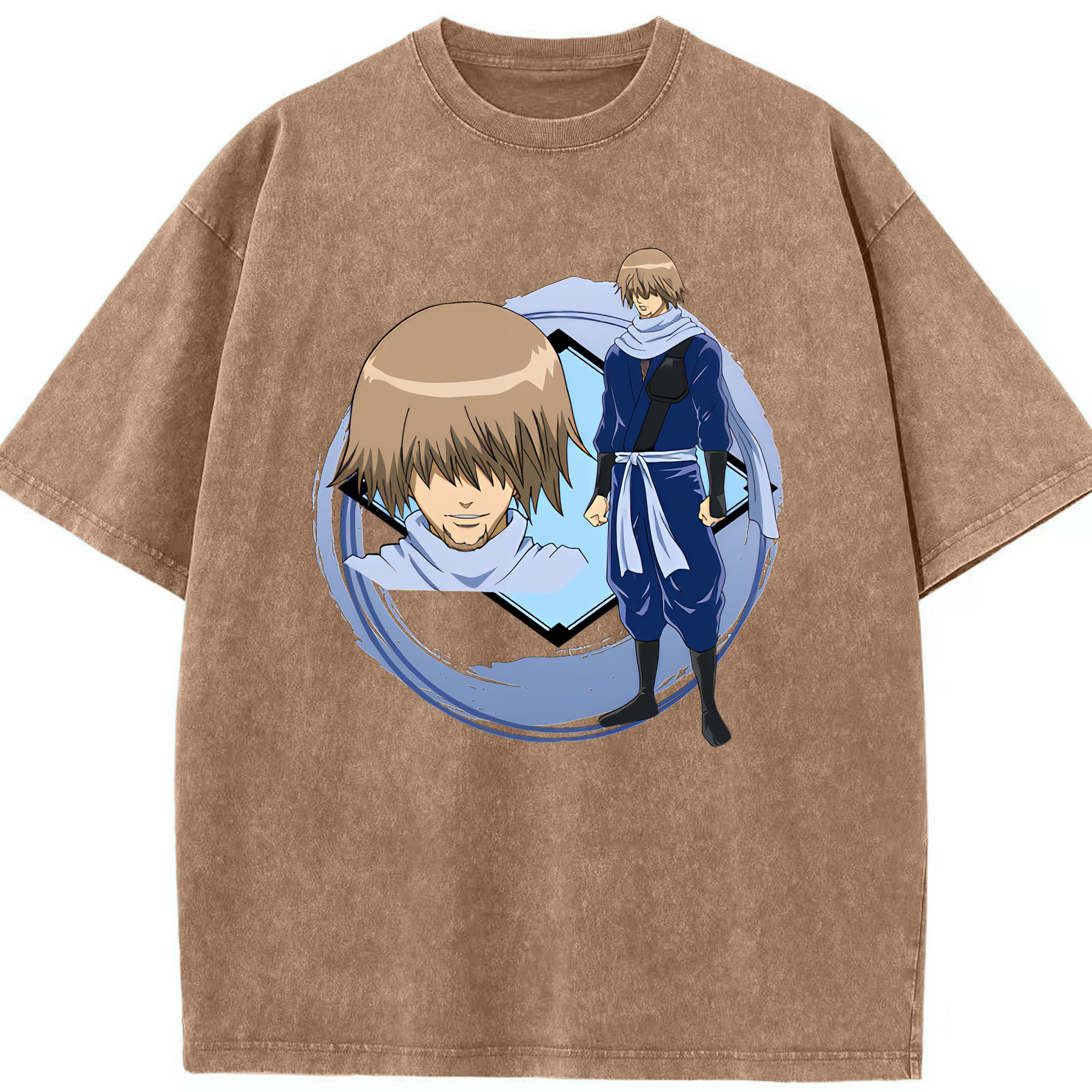 （画像用） ぎんたま 坂田銀時（さかたぎんとき） 神楽 志村新八（しむら しんぱち） GINTAMA Sakata Gintoki Kagura Shimura Shinpachi 綿100% ヴィンテージ風 半袖Tシャツ（フロントプリント）