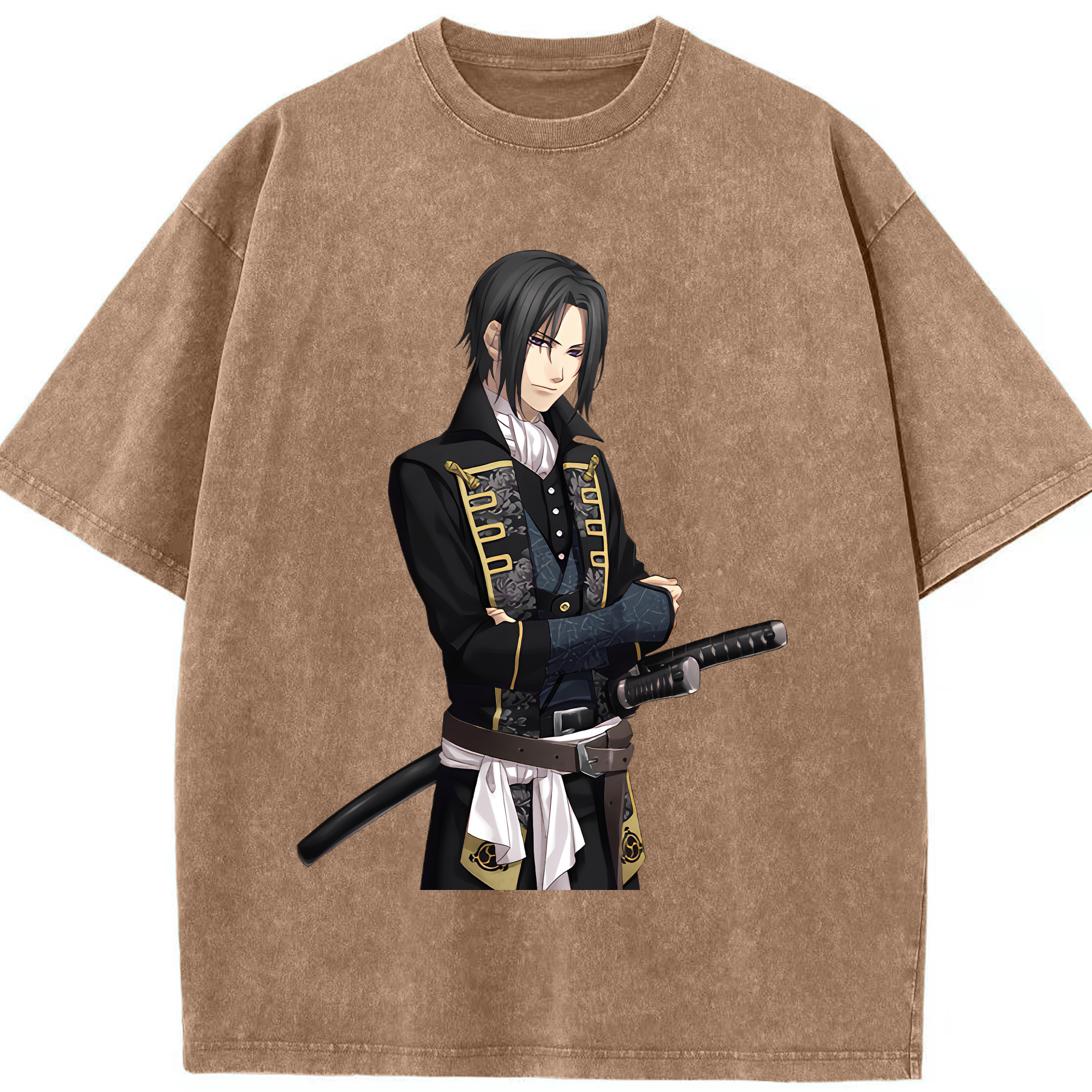 （画像用） ぎんたま 坂田銀時（さかたぎんとき） 神楽 志村新八（しむら しんぱち） GINTAMA Sakata Gintoki Kagura Shimura Shinpachi 綿100% ヴィンテージ風 半袖Tシャツ（フロントプリント）