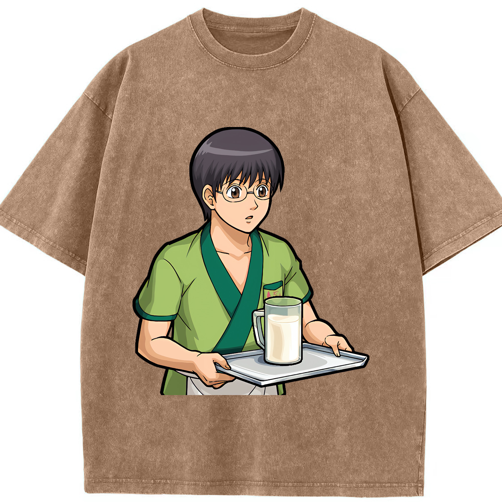 （画像用） ぎんたま 坂田銀時（さかたぎんとき） 神楽 志村新八（しむら しんぱち） GINTAMA Sakata Gintoki Kagura Shimura Shinpachi 綿100% ヴィンテージ風 半袖Tシャツ（フロントプリント）