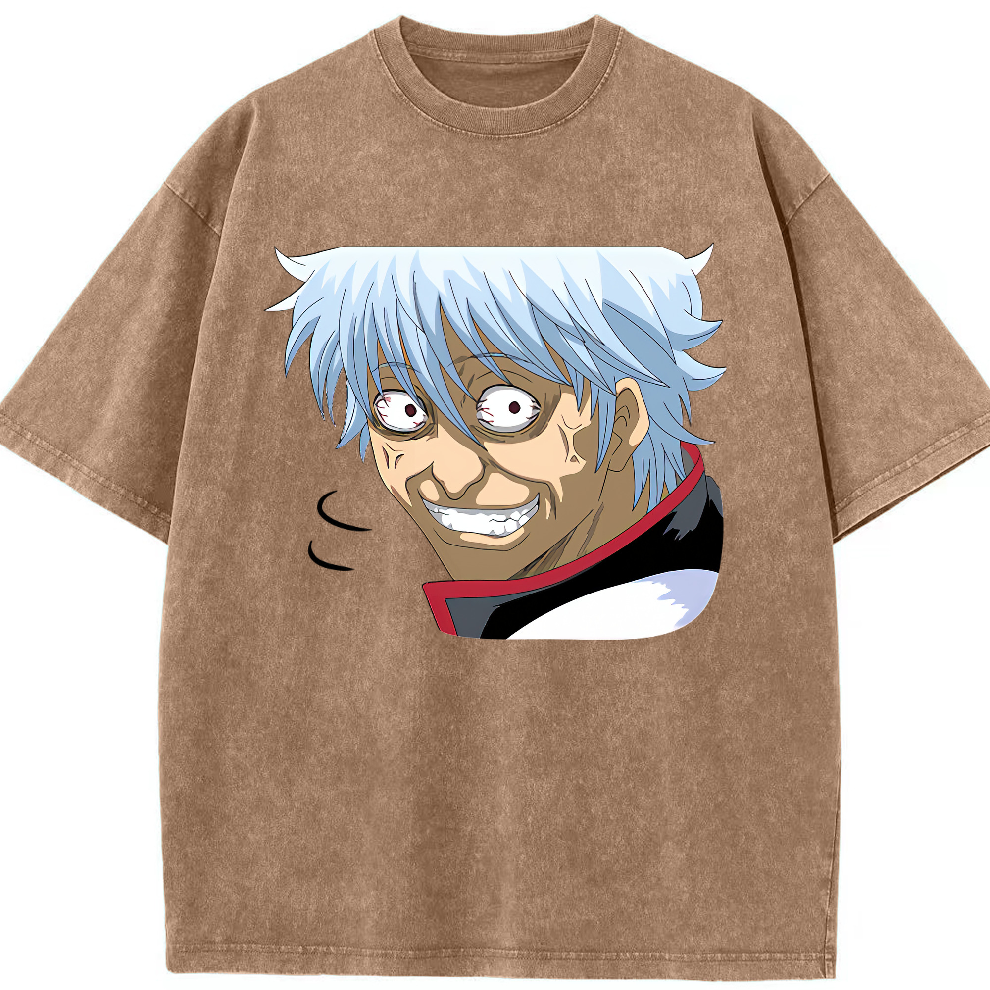 （画像用） ぎんたま 坂田銀時（さかたぎんとき） 神楽 志村新八（しむら しんぱち） GINTAMA Sakata Gintoki Kagura Shimura Shinpachi 綿100% ヴィンテージ風 半袖Tシャツ（フロントプリント）