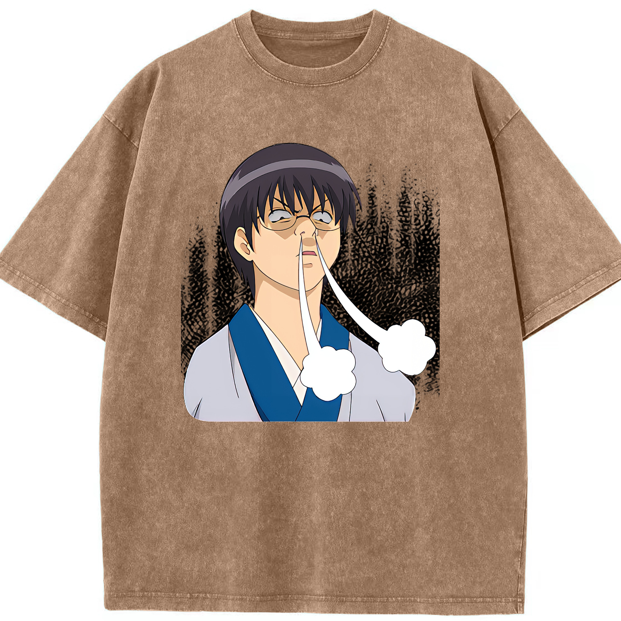 （画像用） ぎんたま 坂田銀時（さかたぎんとき） 神楽 志村新八（しむら しんぱち） GINTAMA Sakata Gintoki Kagura Shimura Shinpachi 綿100% ヴィンテージ風 半袖Tシャツ（フロントプリント）