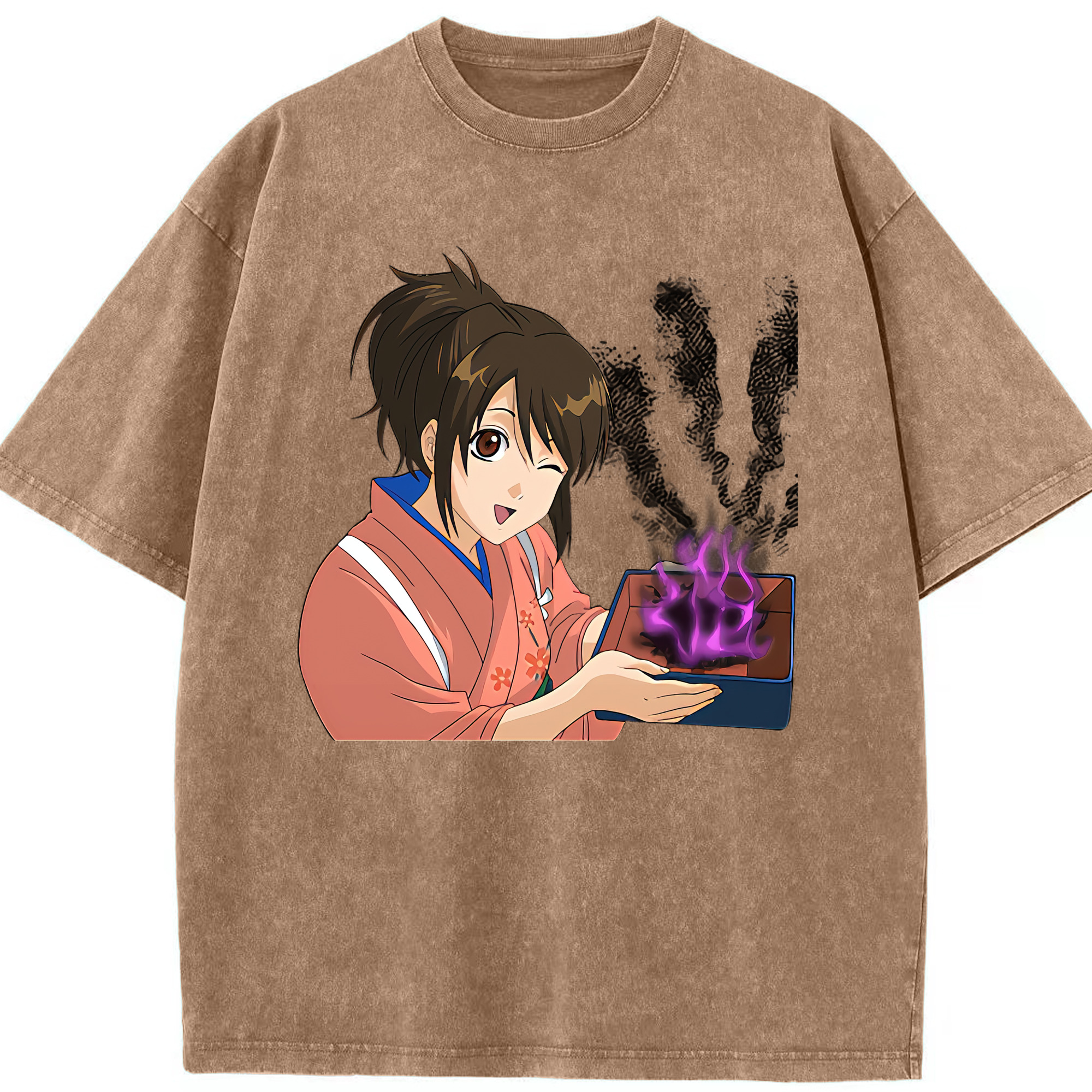 （画像用） ぎんたま 坂田銀時（さかたぎんとき） 神楽 志村新八（しむら しんぱち） GINTAMA Sakata Gintoki Kagura Shimura Shinpachi 綿100% ヴィンテージ風 半袖Tシャツ（フロントプリント）