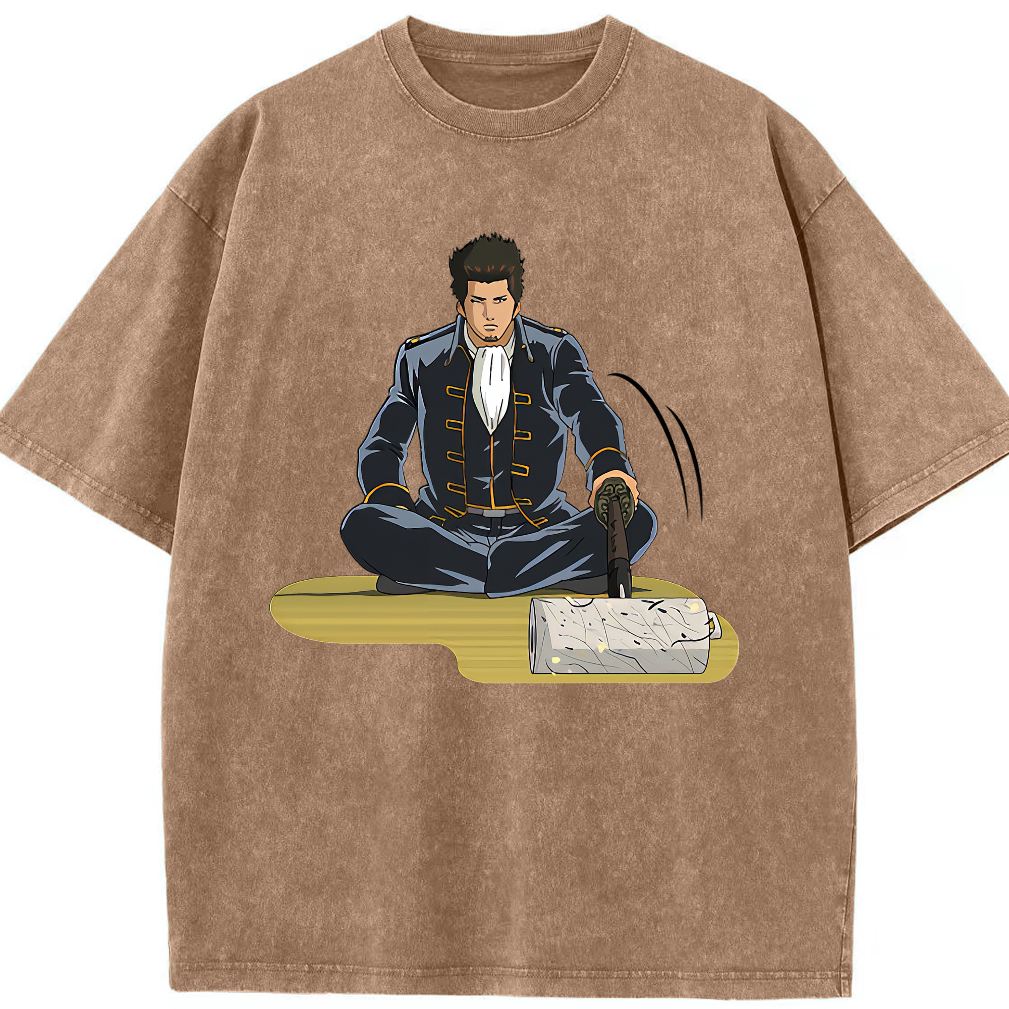 （画像用） ぎんたま 坂田銀時（さかたぎんとき） 神楽 志村新八（しむら しんぱち） GINTAMA Sakata Gintoki Kagura Shimura Shinpachi 綿100% ヴィンテージ風 半袖Tシャツ（フロントプリント）