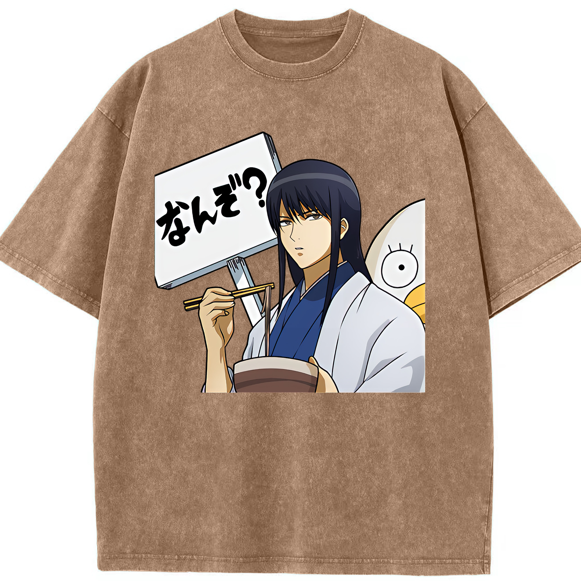 （画像用） ぎんたま 坂田銀時（さかたぎんとき） 神楽 志村新八（しむら しんぱち） GINTAMA Sakata Gintoki Kagura Shimura Shinpachi 綿100% ヴィンテージ風 半袖Tシャツ（フロントプリント）