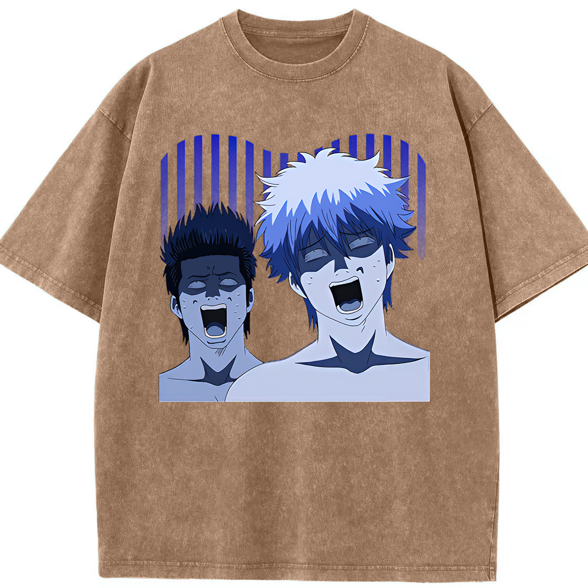 （画像用） ぎんたま 坂田銀時（さかたぎんとき） 神楽 志村新八（しむら しんぱち） GINTAMA Sakata Gintoki Kagura Shimura Shinpachi 綿100% ヴィンテージ風 半袖Tシャツ（フロントプリント）