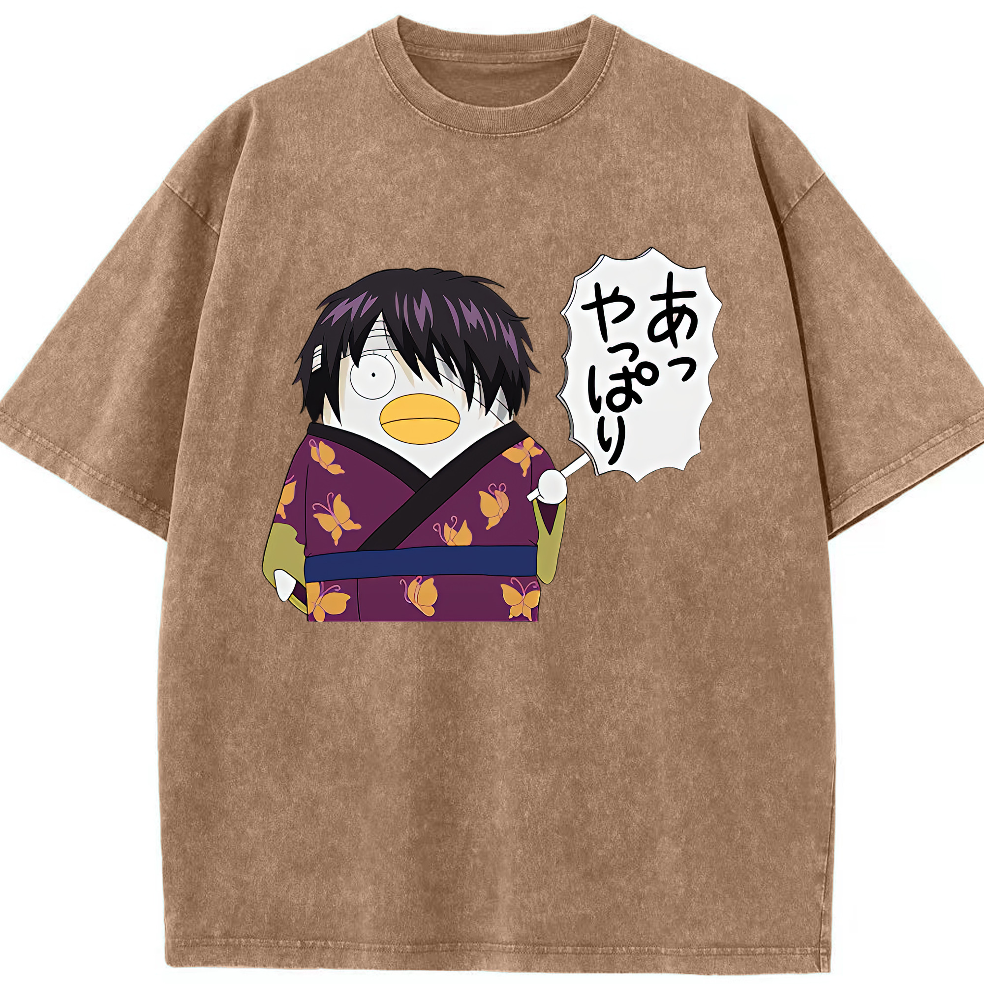 （画像用） ぎんたま 坂田銀時（さかたぎんとき） 神楽 志村新八（しむら しんぱち） GINTAMA Sakata Gintoki Kagura Shimura Shinpachi 綿100% ヴィンテージ風 半袖Tシャツ（フロントプリント）