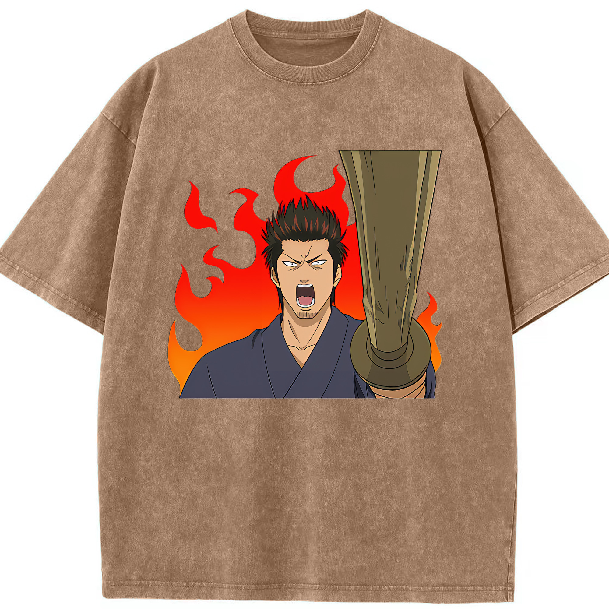 （画像用） ぎんたま 坂田銀時（さかたぎんとき） 神楽 志村新八（しむら しんぱち） GINTAMA Sakata Gintoki Kagura Shimura Shinpachi 綿100% ヴィンテージ風 半袖Tシャツ（フロントプリント）