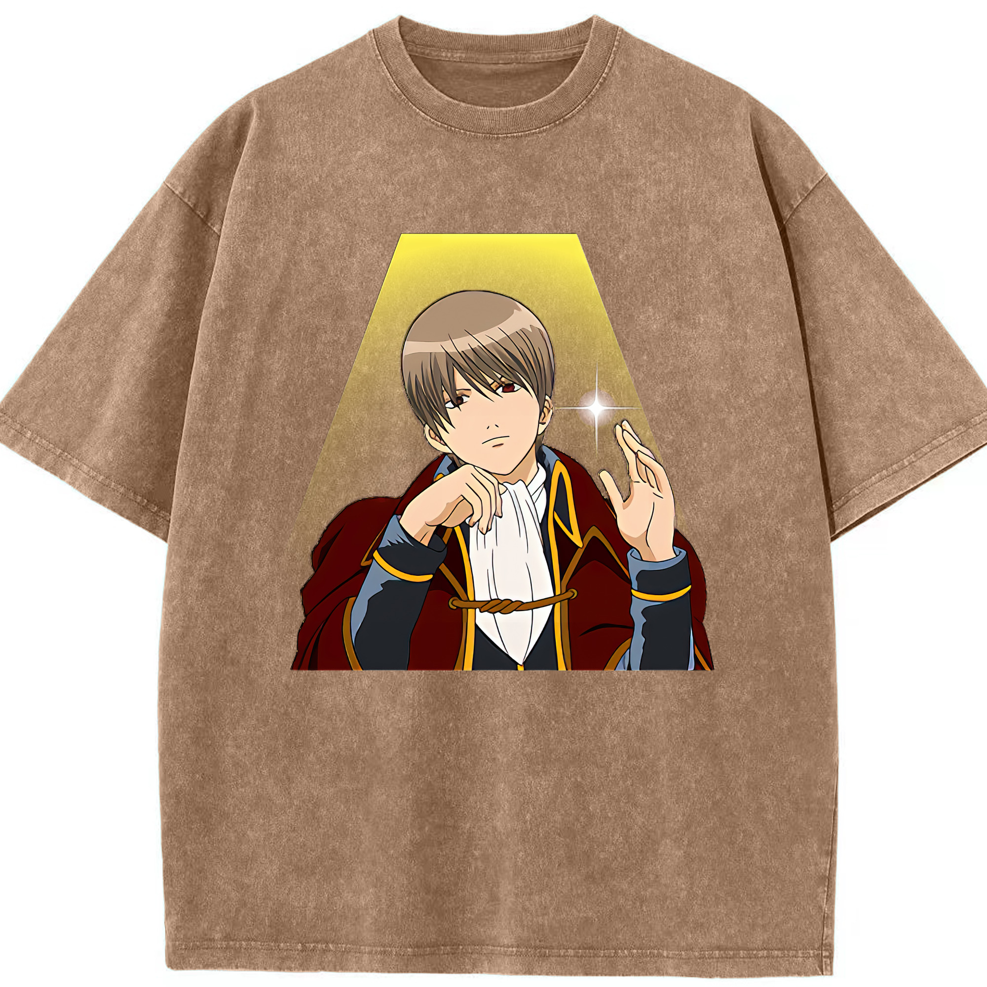 （画像用） ぎんたま 坂田銀時（さかたぎんとき） 神楽 志村新八（しむら しんぱち） GINTAMA Sakata Gintoki Kagura Shimura Shinpachi 綿100% ヴィンテージ風 半袖Tシャツ（フロントプリント）