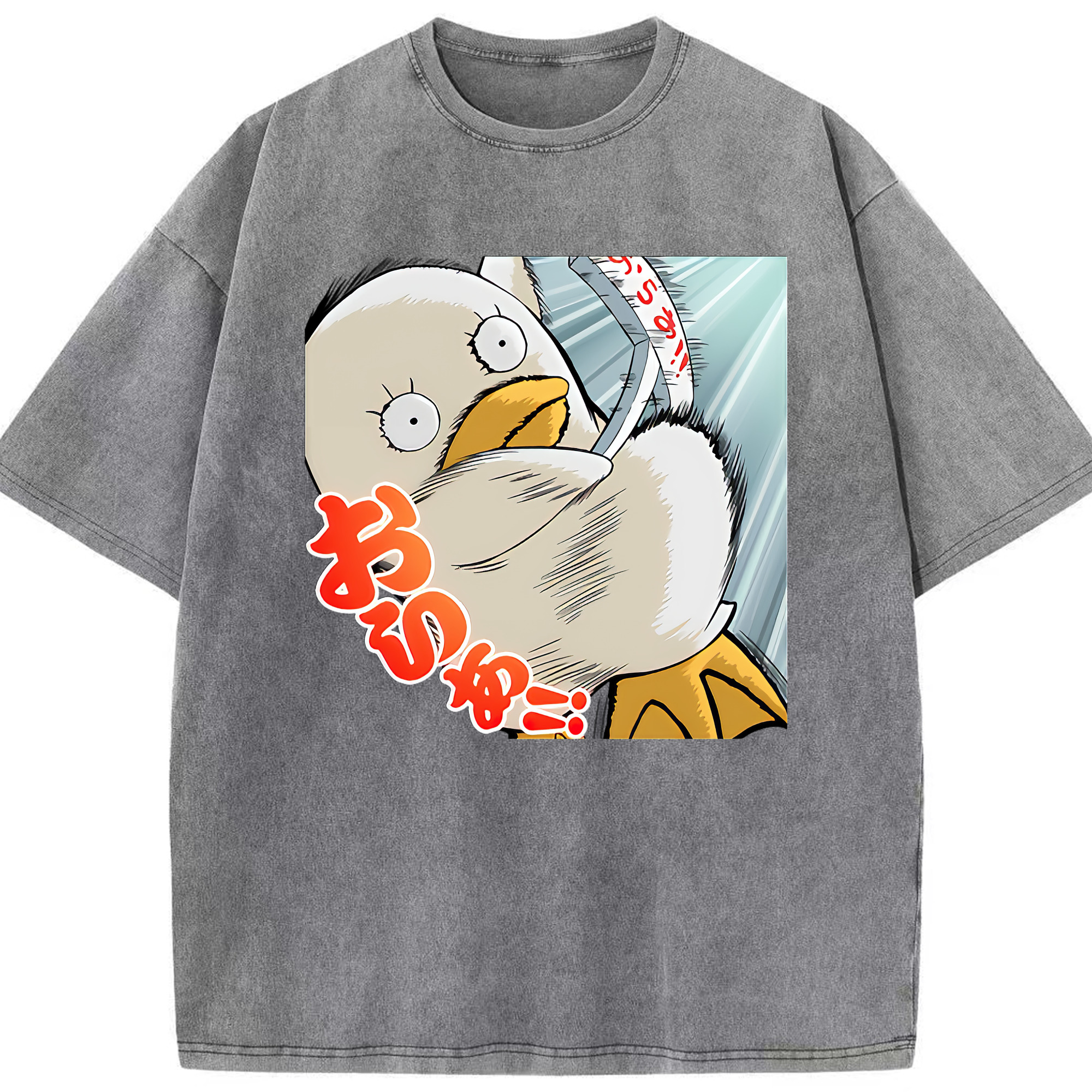 （画像用） ぎんたま 坂田銀時（さかたぎんとき） 神楽 志村新八（しむら しんぱち） GINTAMA Sakata Gintoki Kagura Shimura Shinpachi 綿100% ヴィンテージ風 半袖Tシャツ（フロントプリント）