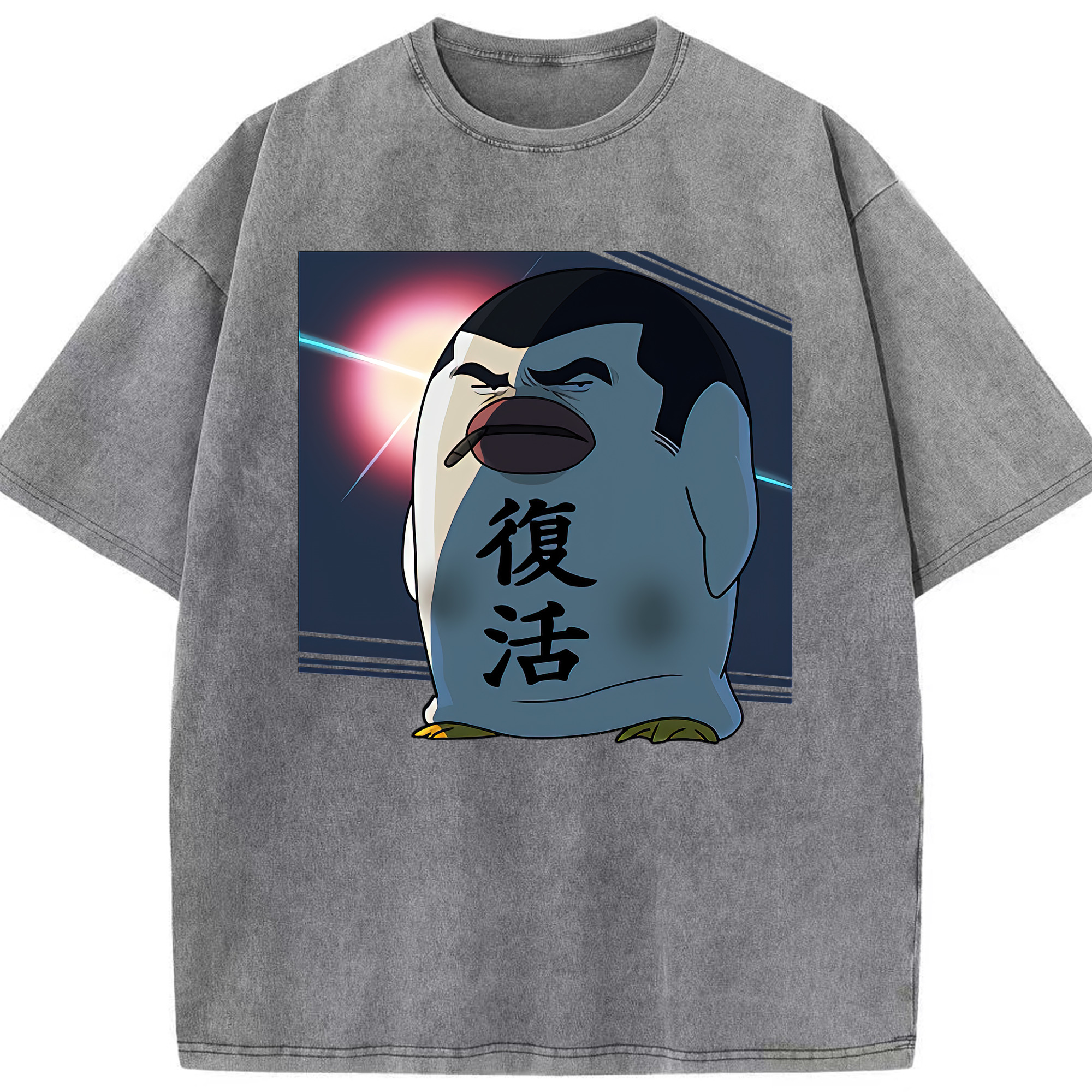 （画像用） ぎんたま 坂田銀時（さかたぎんとき） 神楽 志村新八（しむら しんぱち） GINTAMA Sakata Gintoki Kagura Shimura Shinpachi 綿100% ヴィンテージ風 半袖Tシャツ（フロントプリント）