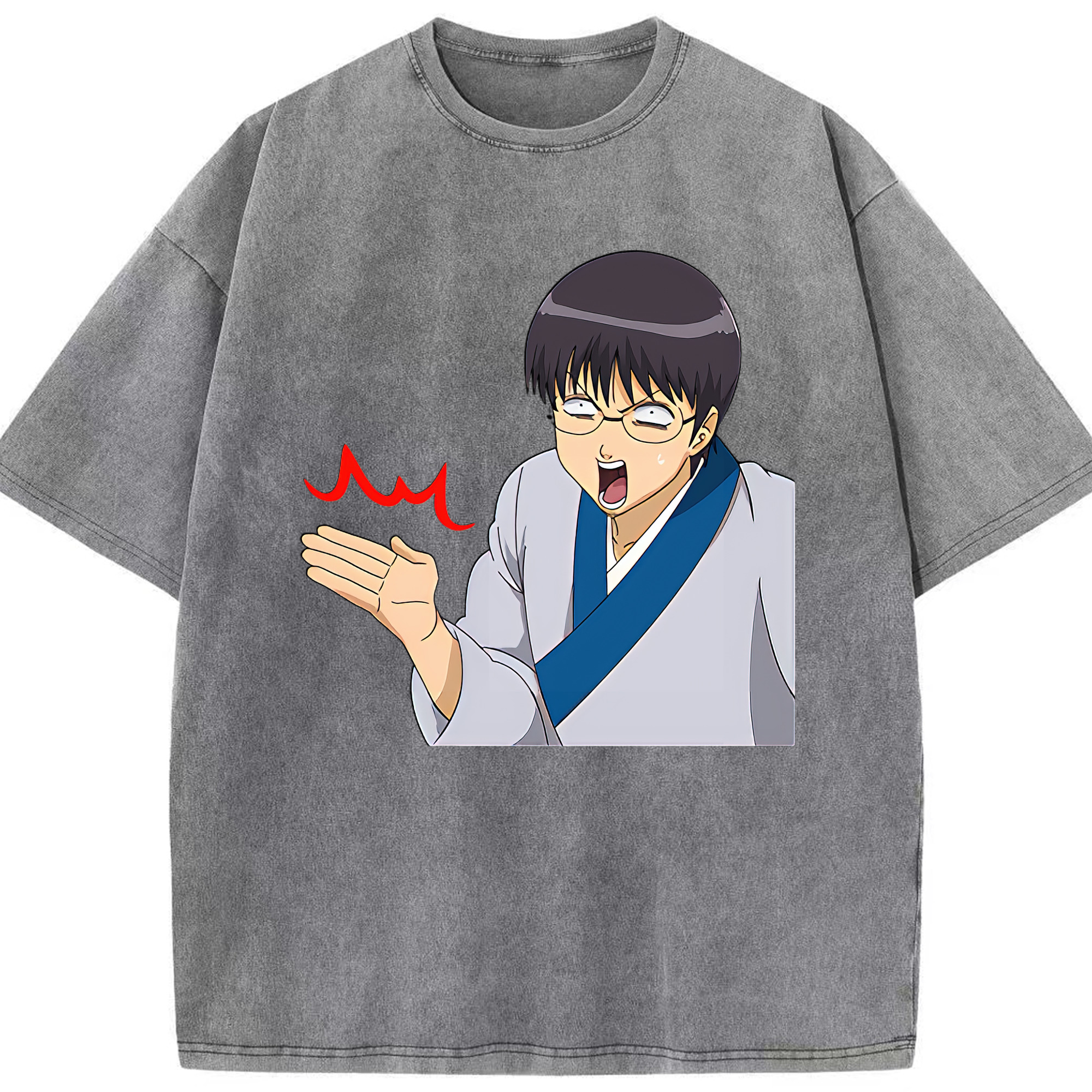 （画像用） ぎんたま 坂田銀時（さかたぎんとき） 神楽 志村新八（しむら しんぱち） GINTAMA Sakata Gintoki Kagura Shimura Shinpachi 綿100% ヴィンテージ風 半袖Tシャツ（フロントプリント）