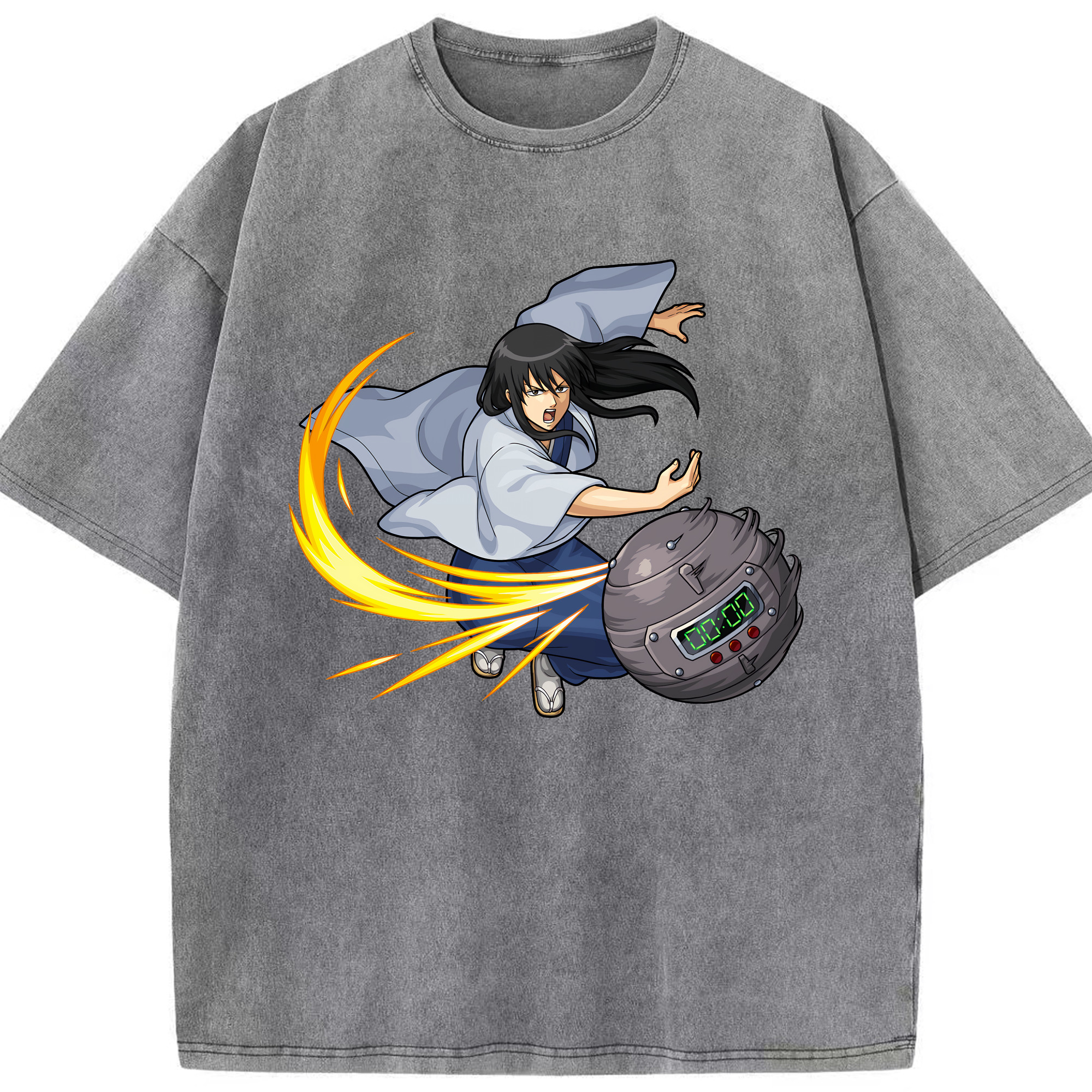 （画像用） ぎんたま 坂田銀時（さかたぎんとき） 神楽 志村新八（しむら しんぱち） GINTAMA Sakata Gintoki Kagura Shimura Shinpachi 綿100% ヴィンテージ風 半袖Tシャツ（フロントプリント）