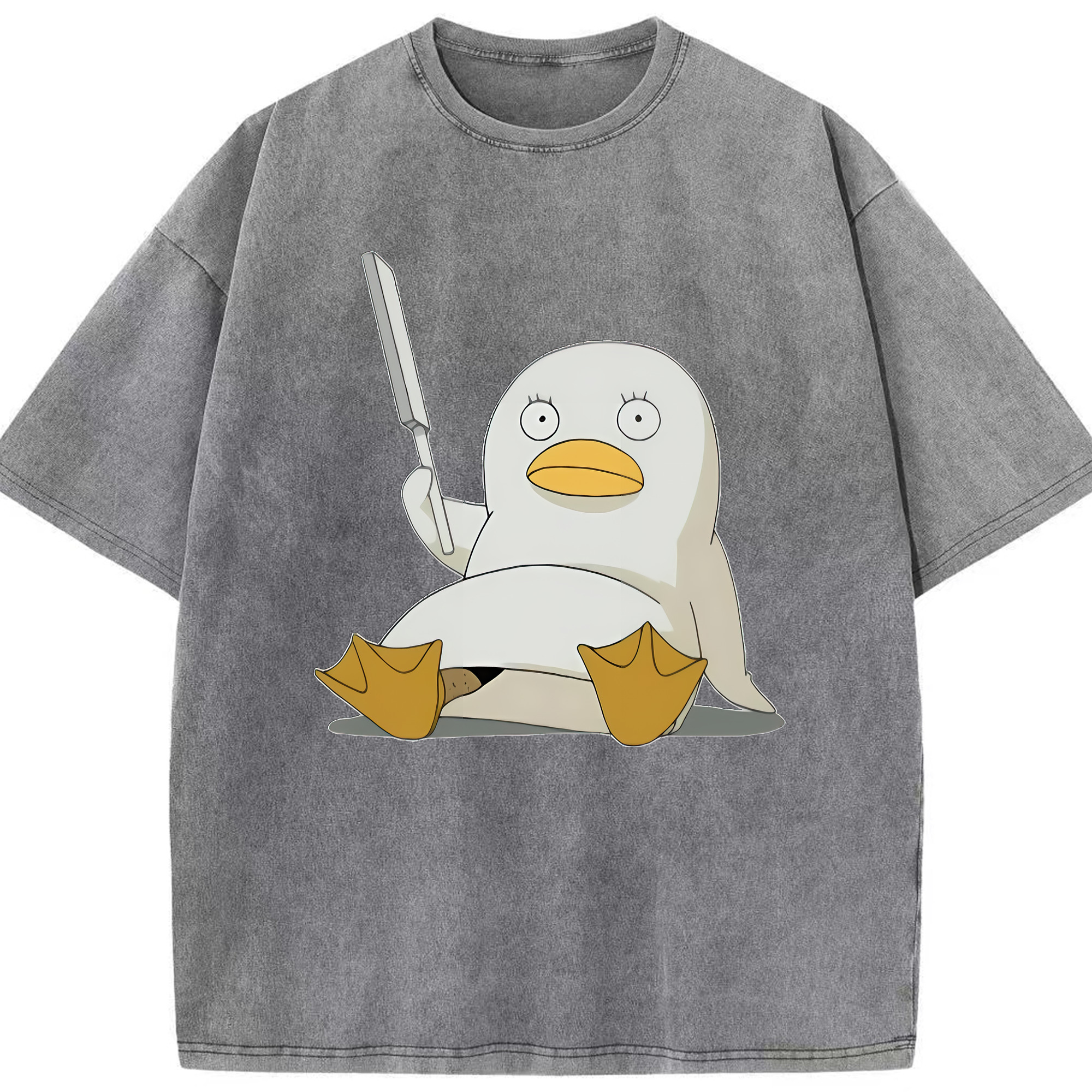 （画像用） ぎんたま 坂田銀時（さかたぎんとき） 神楽 志村新八（しむら しんぱち） GINTAMA Sakata Gintoki Kagura Shimura Shinpachi 綿100% ヴィンテージ風 半袖Tシャツ（フロントプリント）
