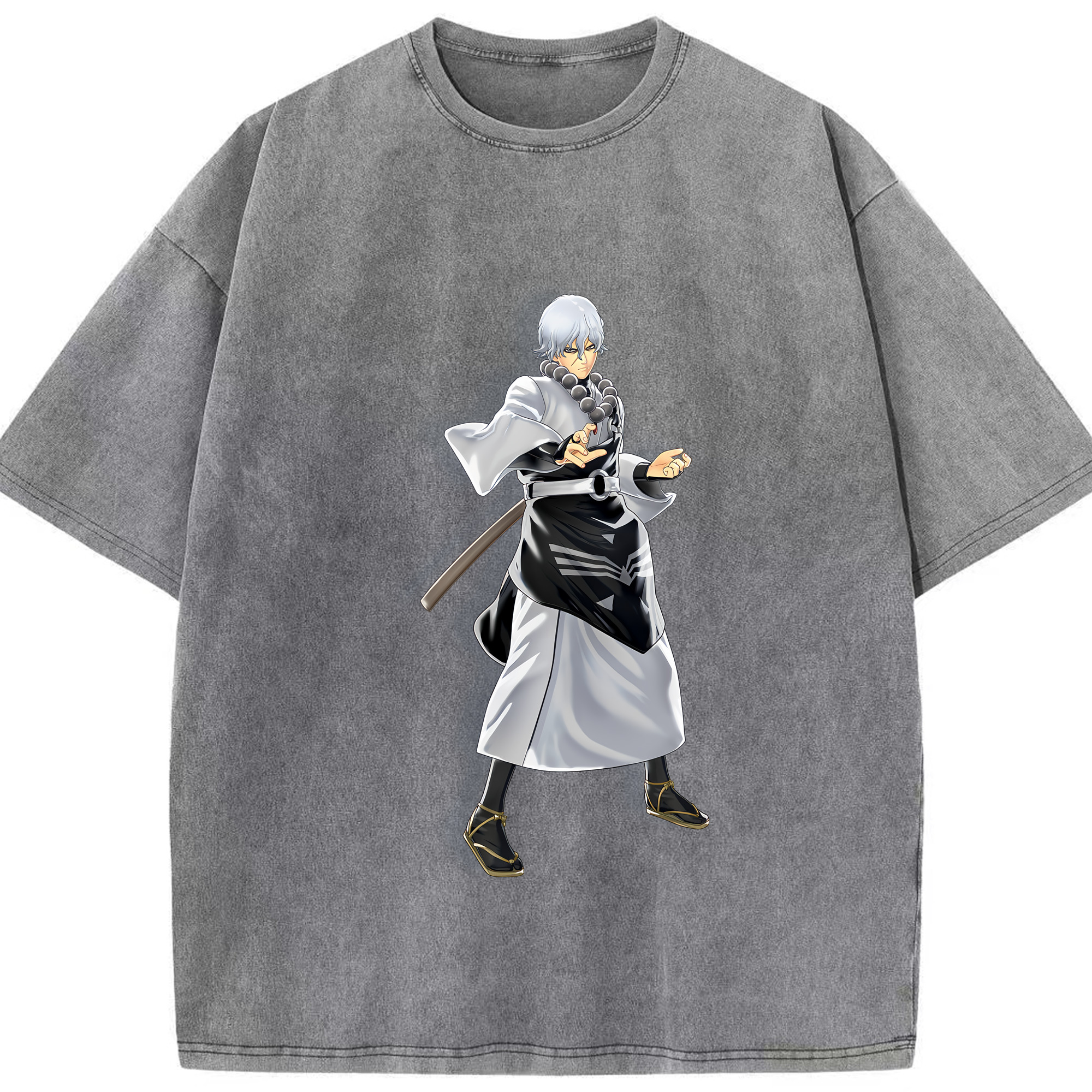 （画像用） ぎんたま 坂田銀時（さかたぎんとき） 神楽 志村新八（しむら しんぱち） GINTAMA Sakata Gintoki Kagura Shimura Shinpachi 綿100% ヴィンテージ風 半袖Tシャツ（フロントプリント）