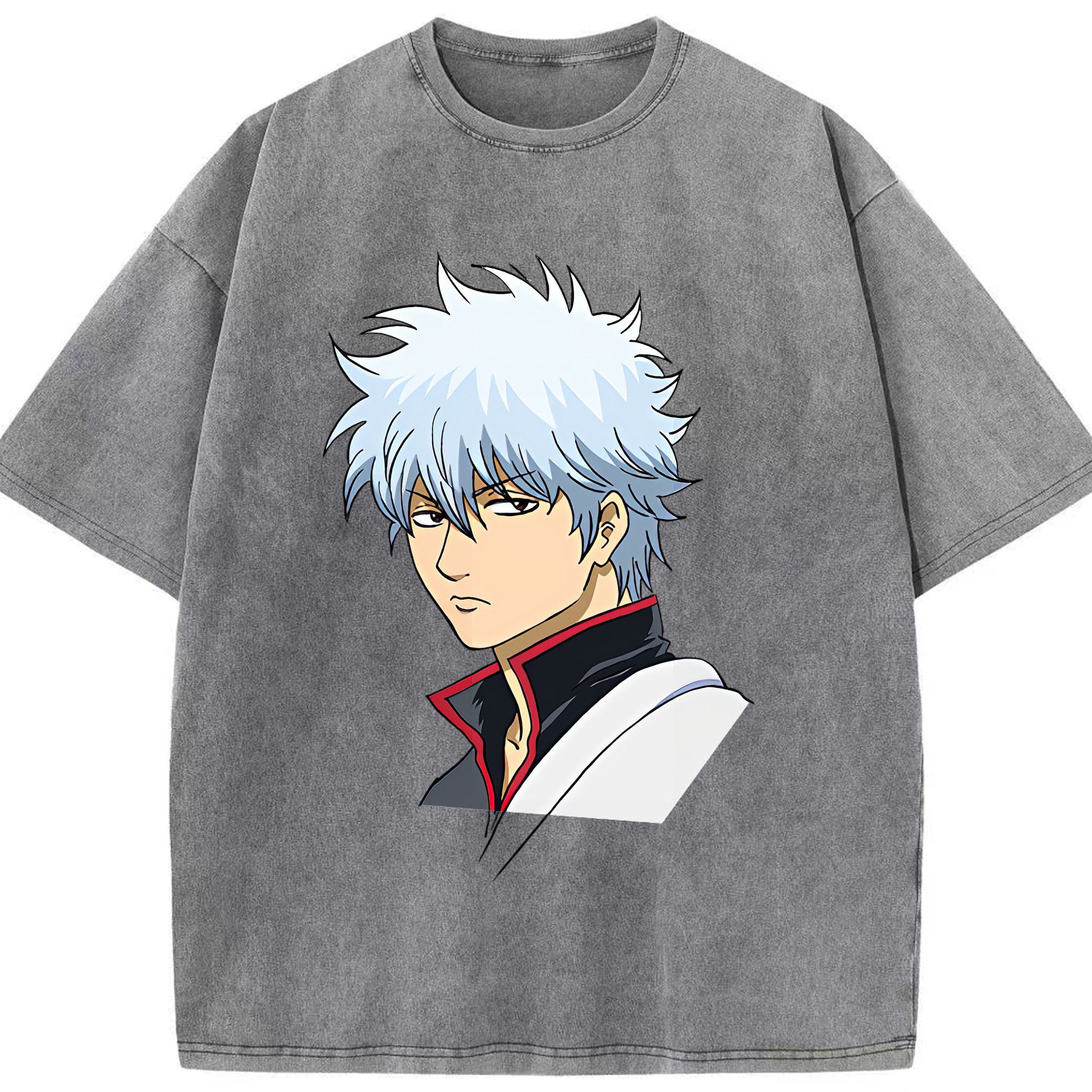 （画像用） ぎんたま 坂田銀時（さかたぎんとき） 神楽 志村新八（しむら しんぱち） GINTAMA Sakata Gintoki Kagura Shimura Shinpachi 綿100% ヴィンテージ風 半袖Tシャツ（フロントプリント）