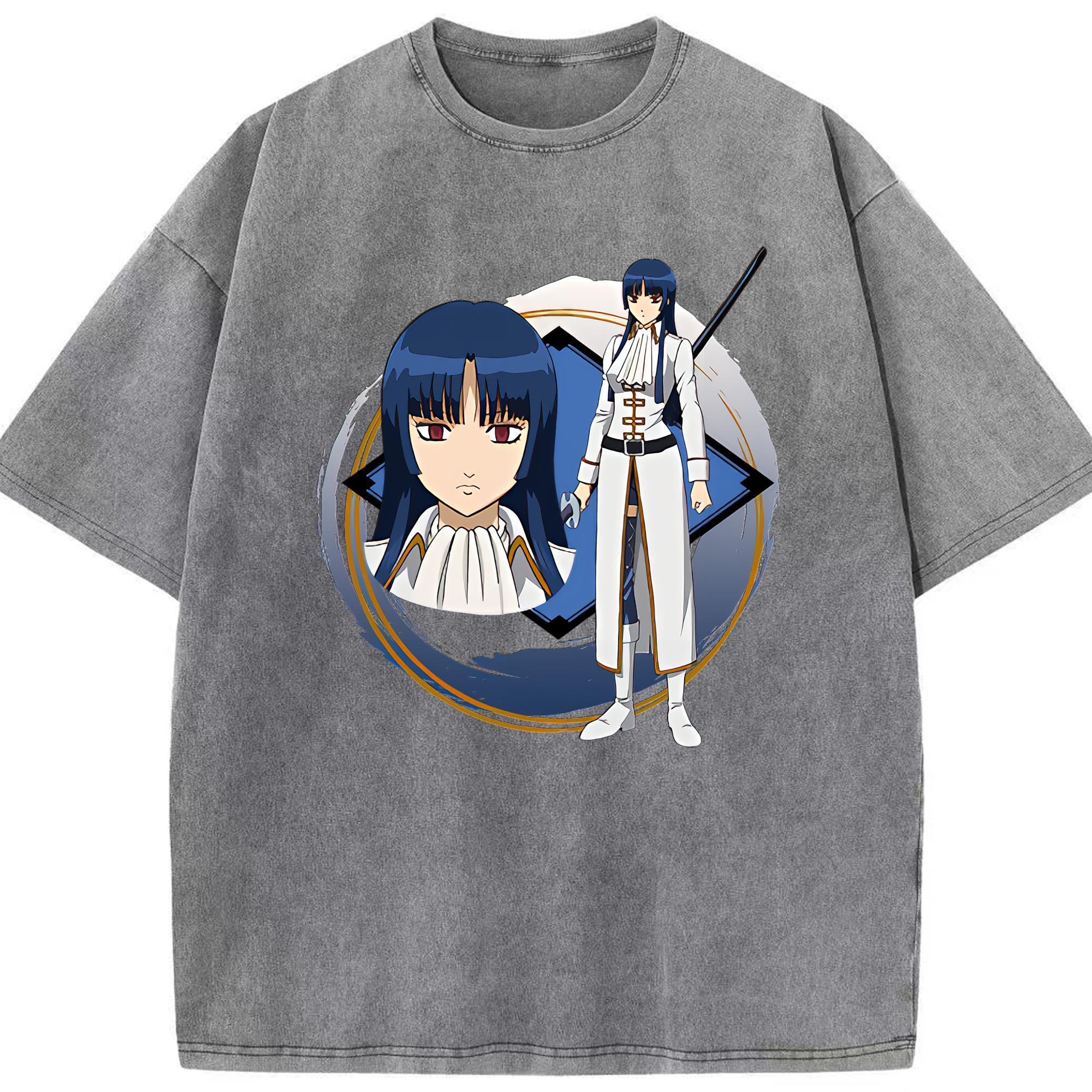 （画像用） ぎんたま 坂田銀時（さかたぎんとき） 神楽 志村新八（しむら しんぱち） GINTAMA Sakata Gintoki Kagura Shimura Shinpachi 綿100% ヴィンテージ風 半袖Tシャツ（フロントプリント）