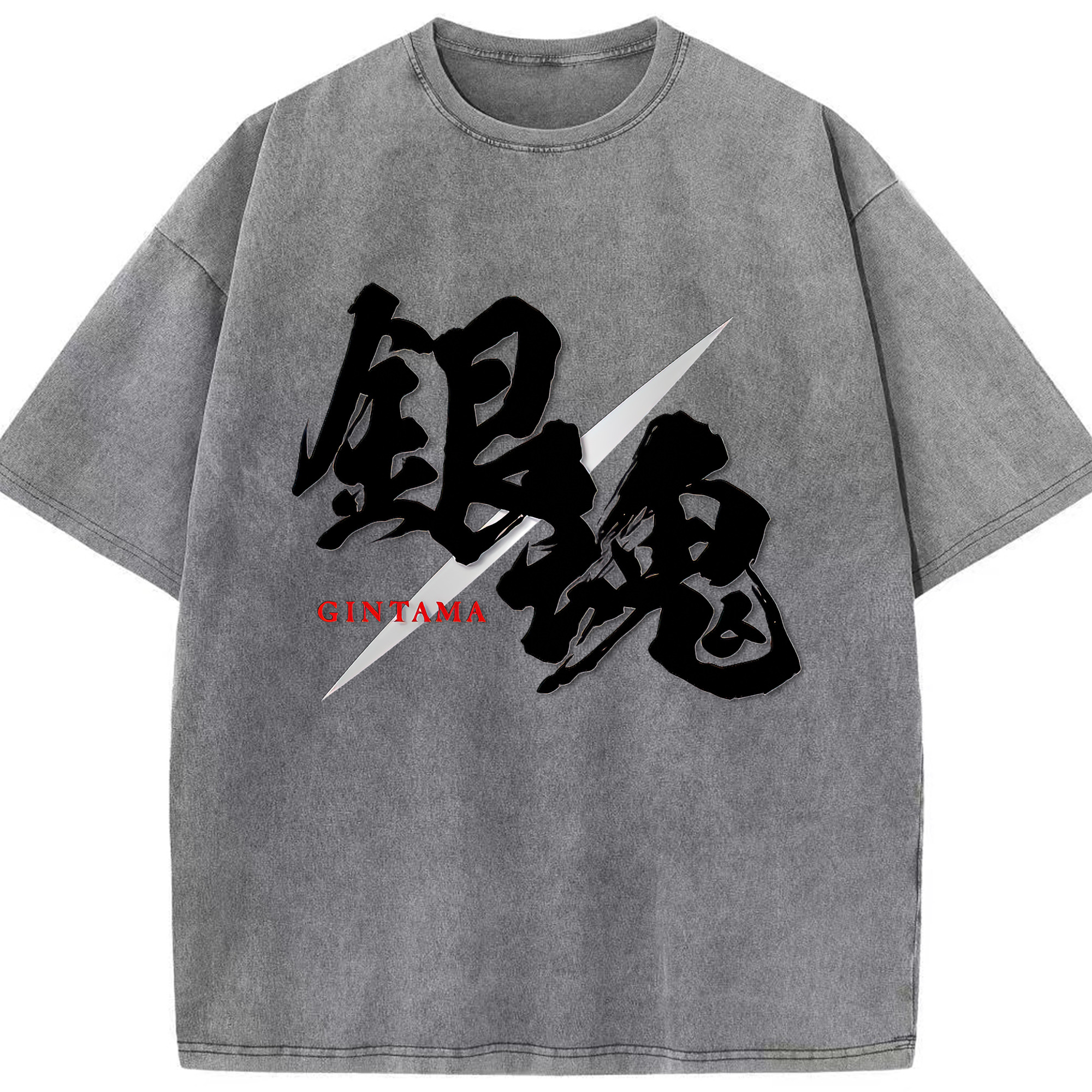 （画像用） ぎんたま 坂田銀時（さかたぎんとき） 神楽 志村新八（しむら しんぱち） GINTAMA Sakata Gintoki Kagura Shimura Shinpachi 綿100% ヴィンテージ風 半袖Tシャツ（フロントプリント）