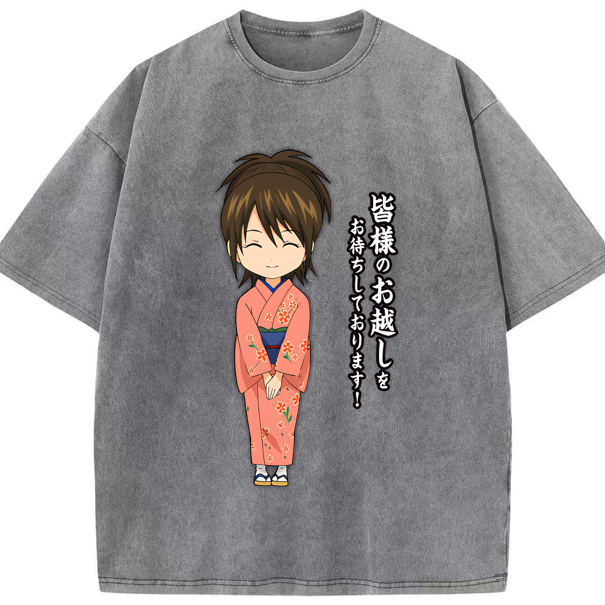 （画像用） ぎんたま 坂田銀時（さかたぎんとき） 神楽 志村新八（しむら しんぱち） GINTAMA Sakata Gintoki Kagura Shimura Shinpachi 綿100% ヴィンテージ風 半袖Tシャツ（フロントプリント）