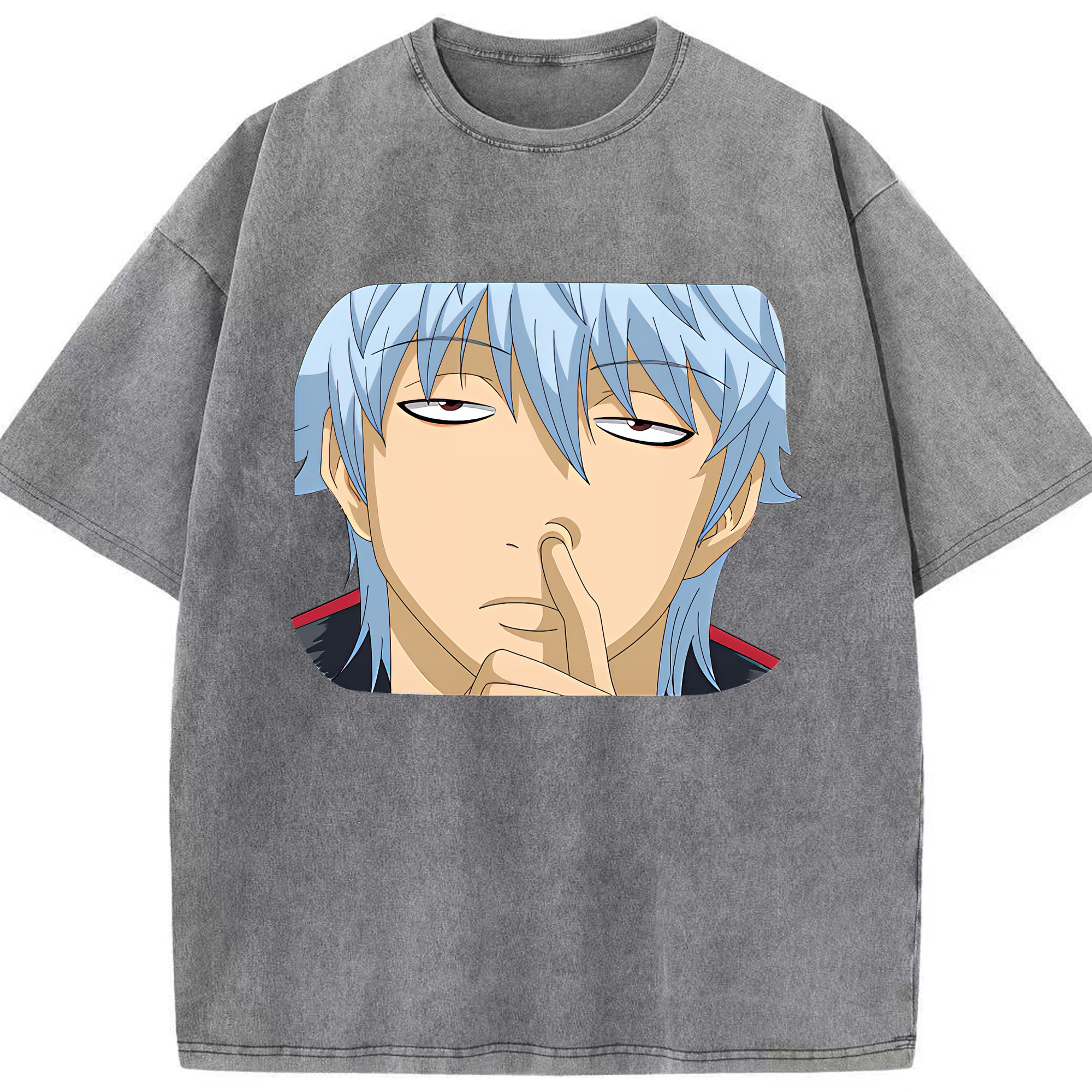 （画像用） ぎんたま 坂田銀時（さかたぎんとき） 神楽 志村新八（しむら しんぱち） GINTAMA Sakata Gintoki Kagura Shimura Shinpachi 綿100% ヴィンテージ風 半袖Tシャツ（フロントプリント）