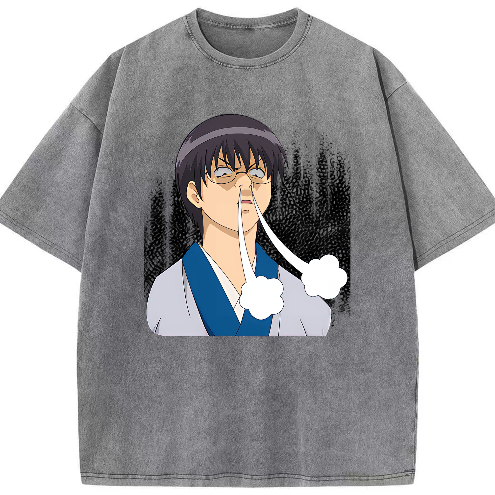 （画像用） ぎんたま 坂田銀時（さかたぎんとき） 神楽 志村新八（しむら しんぱち） GINTAMA Sakata Gintoki Kagura Shimura Shinpachi 綿100% ヴィンテージ風 半袖Tシャツ（フロントプリント）