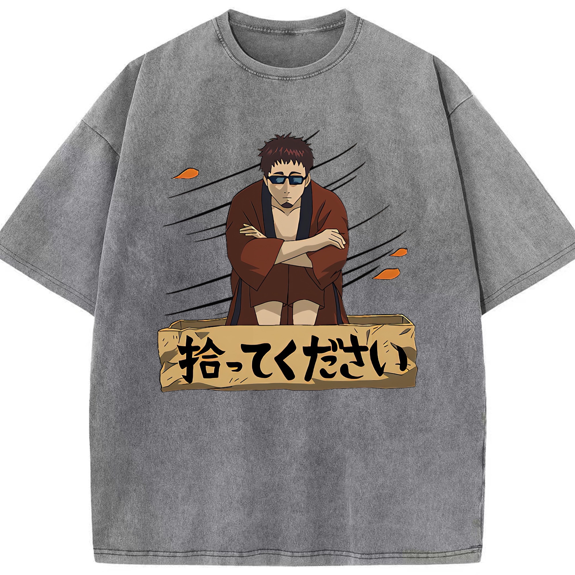 （画像用） ぎんたま 坂田銀時（さかたぎんとき） 神楽 志村新八（しむら しんぱち） GINTAMA Sakata Gintoki Kagura Shimura Shinpachi 綿100% ヴィンテージ風 半袖Tシャツ（フロントプリント）