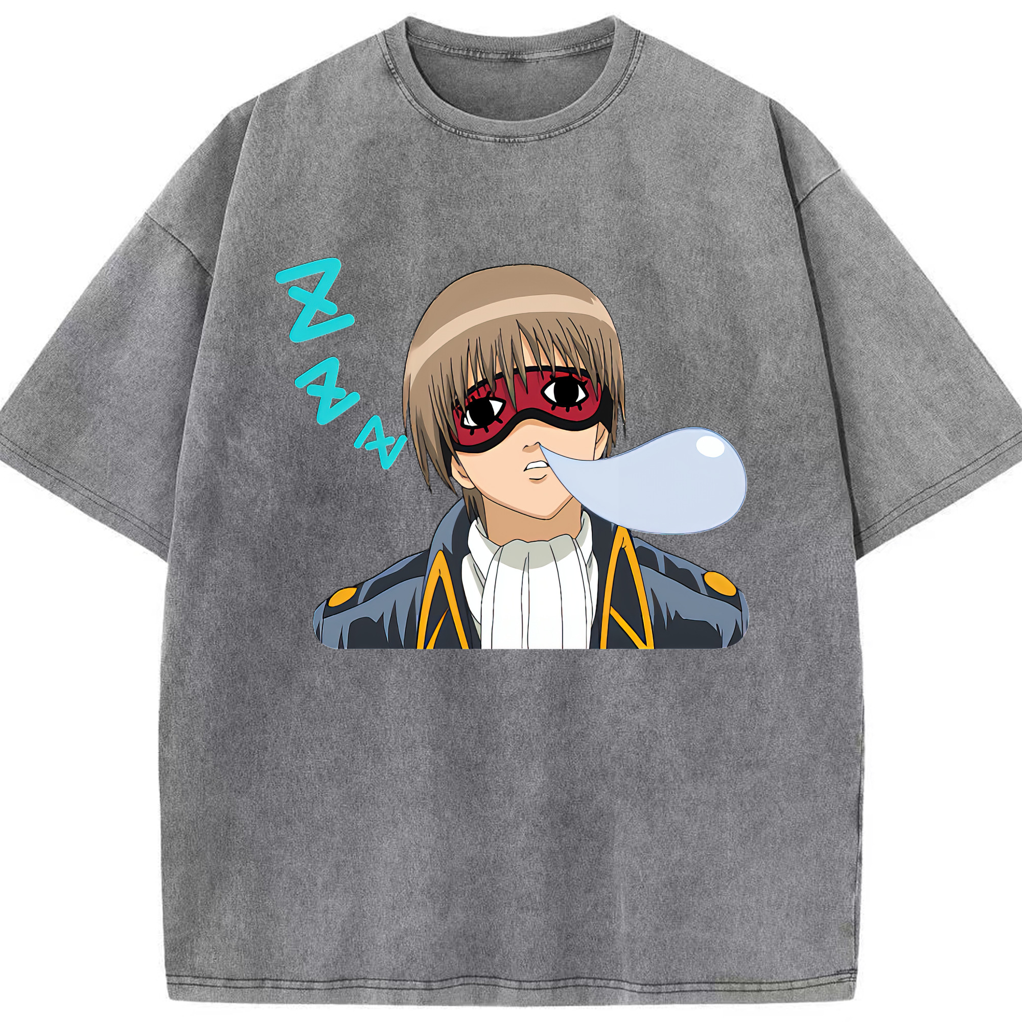 （画像用） ぎんたま 坂田銀時（さかたぎんとき） 神楽 志村新八（しむら しんぱち） GINTAMA Sakata Gintoki Kagura Shimura Shinpachi 綿100% ヴィンテージ風 半袖Tシャツ（フロントプリント）