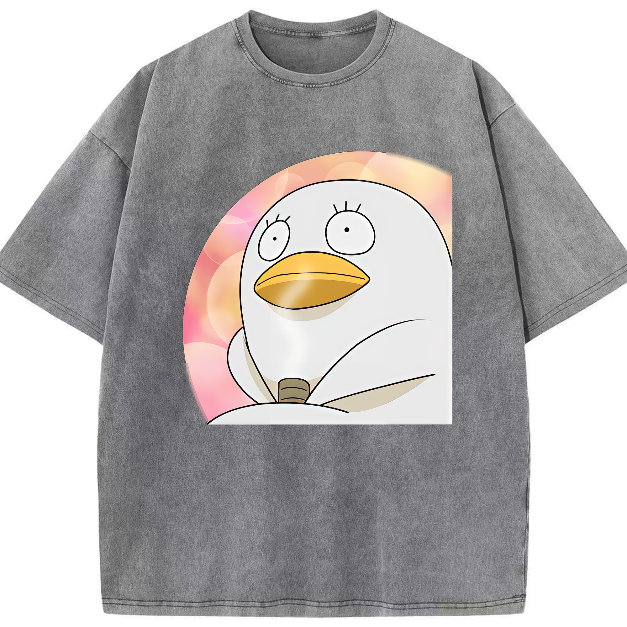 （画像用） ぎんたま 坂田銀時（さかたぎんとき） 神楽 志村新八（しむら しんぱち） GINTAMA Sakata Gintoki Kagura Shimura Shinpachi 綿100% ヴィンテージ風 半袖Tシャツ（フロントプリント）