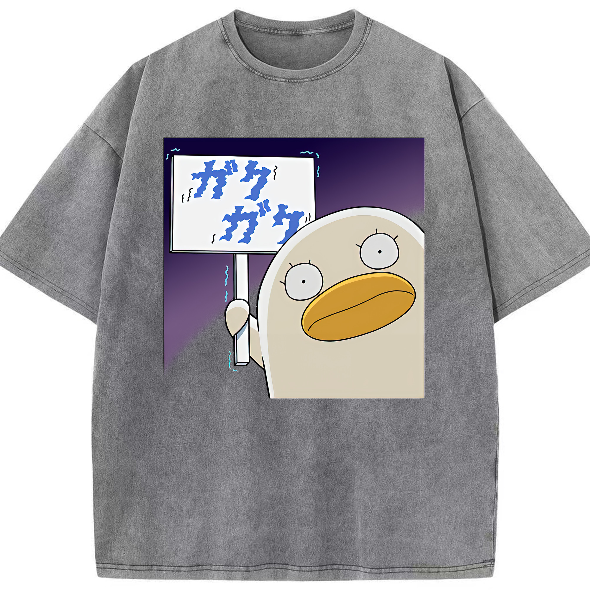 （画像用） ぎんたま 坂田銀時（さかたぎんとき） 神楽 志村新八（しむら しんぱち） GINTAMA Sakata Gintoki Kagura Shimura Shinpachi 綿100% ヴィンテージ風 半袖Tシャツ（フロントプリント）