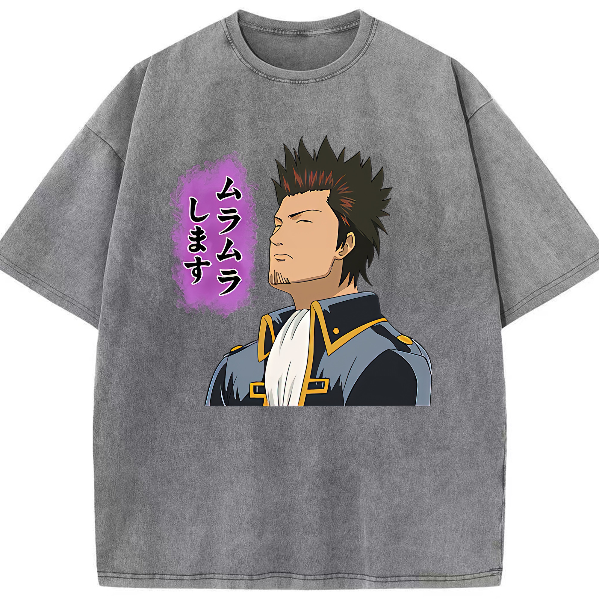（画像用） ぎんたま 坂田銀時（さかたぎんとき） 神楽 志村新八（しむら しんぱち） GINTAMA Sakata Gintoki Kagura Shimura Shinpachi 綿100% ヴィンテージ風 半袖Tシャツ（フロントプリント）