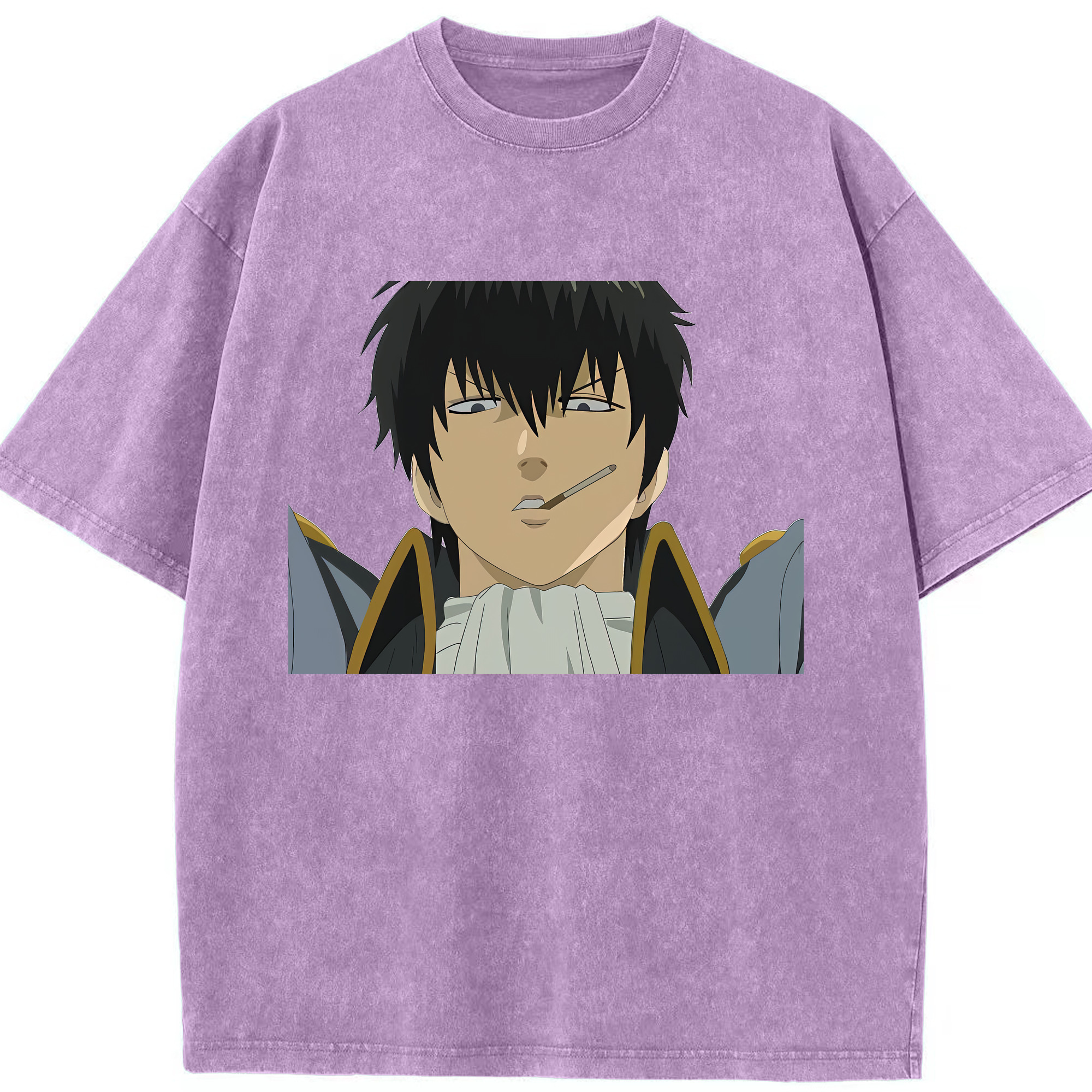 （画像用） ぎんたま 坂田銀時（さかたぎんとき） 神楽 志村新八（しむら しんぱち） GINTAMA Sakata Gintoki Kagura Shimura Shinpachi 綿100% ヴィンテージ風 半袖Tシャツ（フロントプリント）