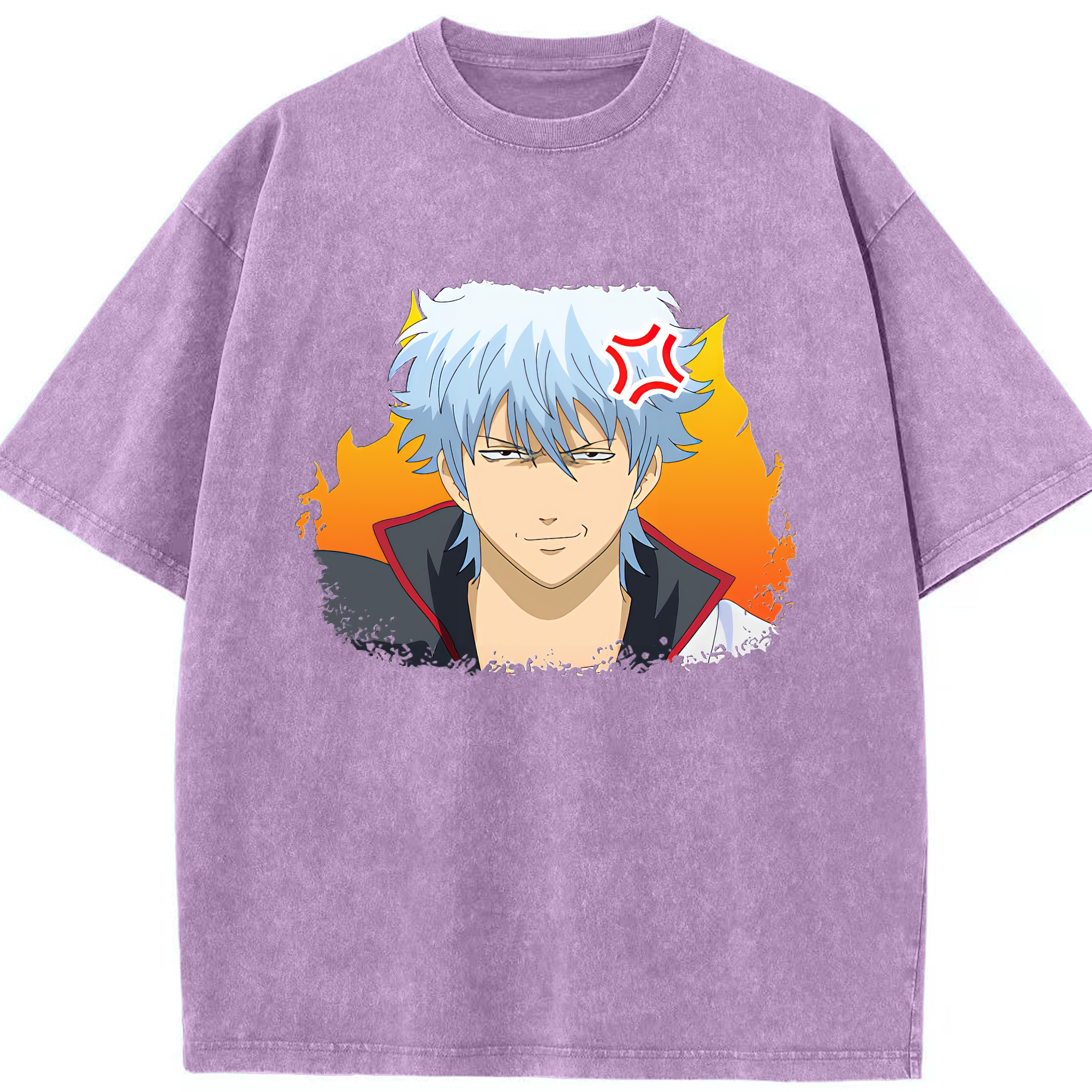 （画像用） ぎんたま 坂田銀時（さかたぎんとき） 神楽 志村新八（しむら しんぱち） GINTAMA Sakata Gintoki Kagura Shimura Shinpachi 綿100% ヴィンテージ風 半袖Tシャツ（フロントプリント）