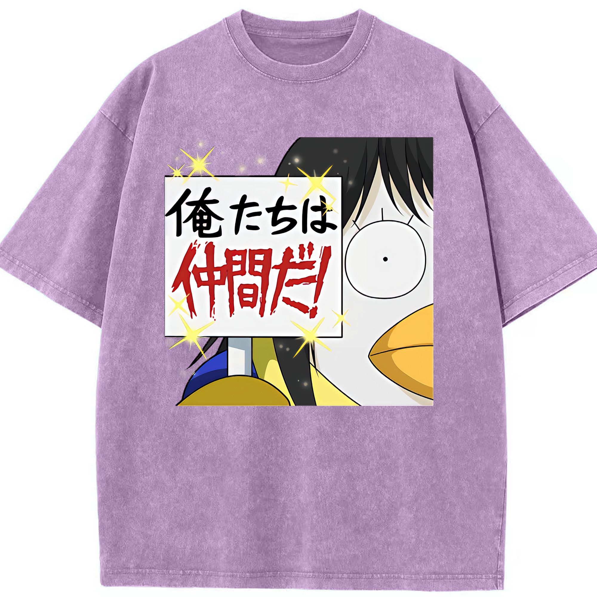（画像用） ぎんたま 坂田銀時（さかたぎんとき） 神楽 志村新八（しむら しんぱち） GINTAMA Sakata Gintoki Kagura Shimura Shinpachi 綿100% ヴィンテージ風 半袖Tシャツ（フロントプリント）