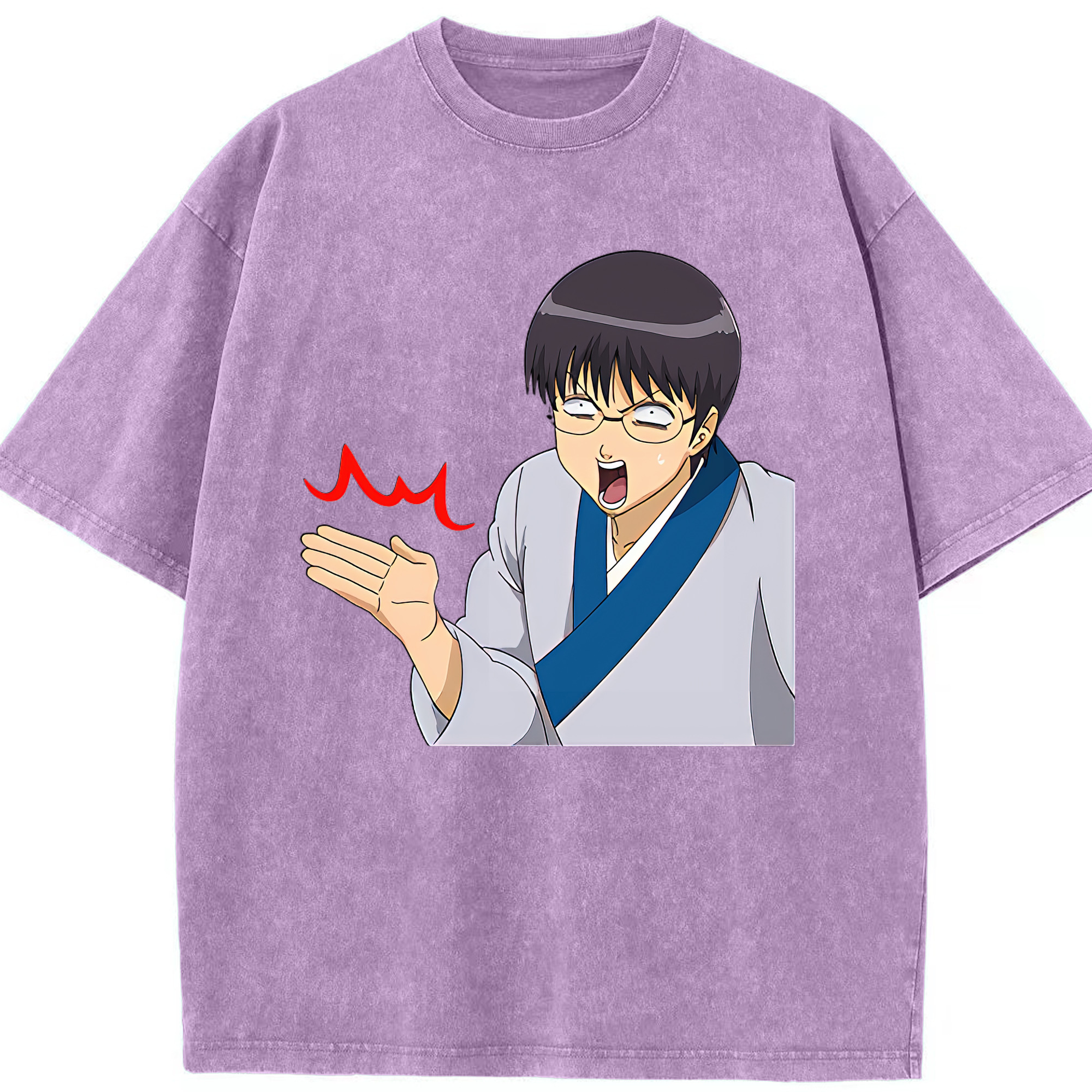 （画像用） ぎんたま 坂田銀時（さかたぎんとき） 神楽 志村新八（しむら しんぱち） GINTAMA Sakata Gintoki Kagura Shimura Shinpachi 綿100% ヴィンテージ風 半袖Tシャツ（フロントプリント）