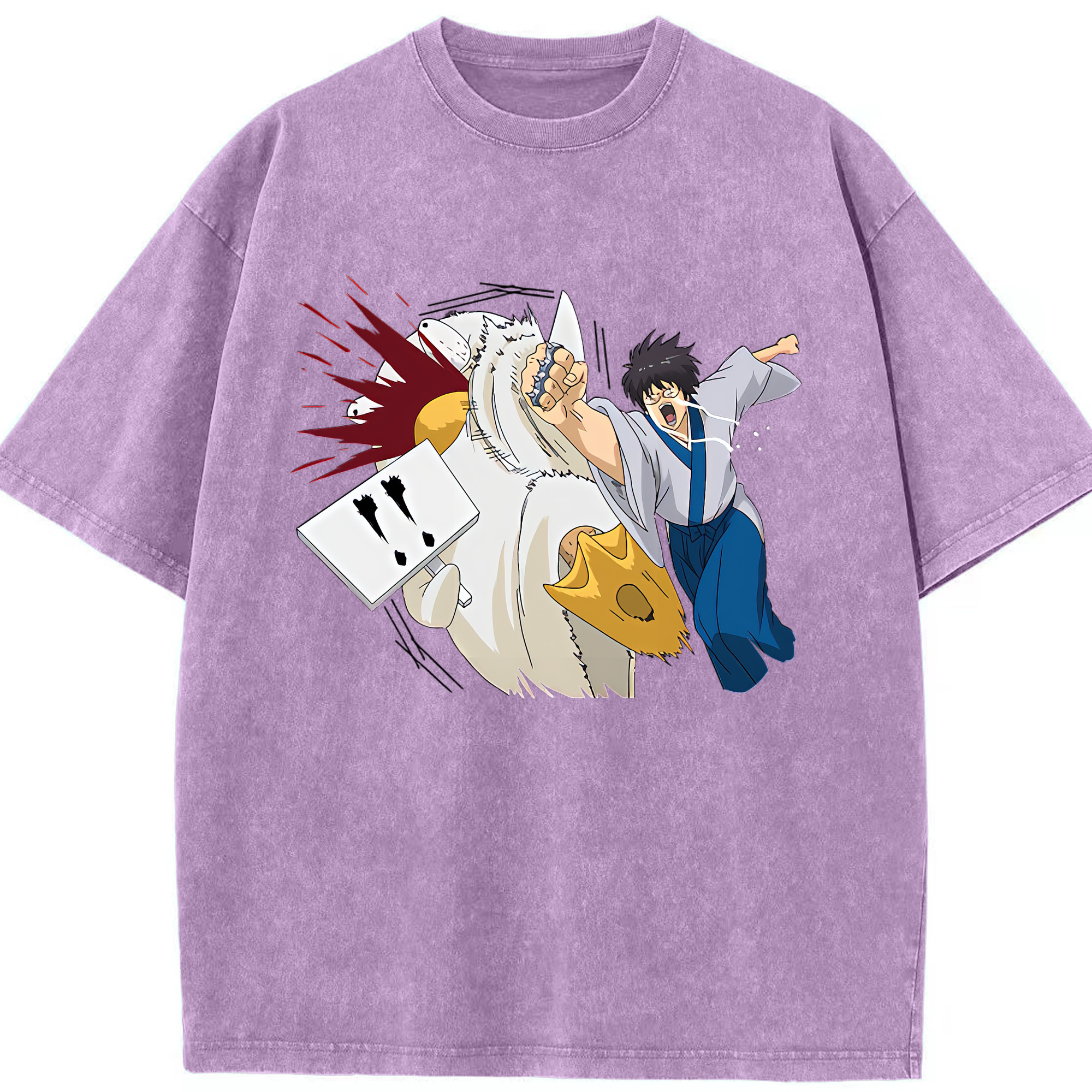 （画像用） ぎんたま 坂田銀時（さかたぎんとき） 神楽 志村新八（しむら しんぱち） GINTAMA Sakata Gintoki Kagura Shimura Shinpachi 綿100% ヴィンテージ風 半袖Tシャツ（フロントプリント）