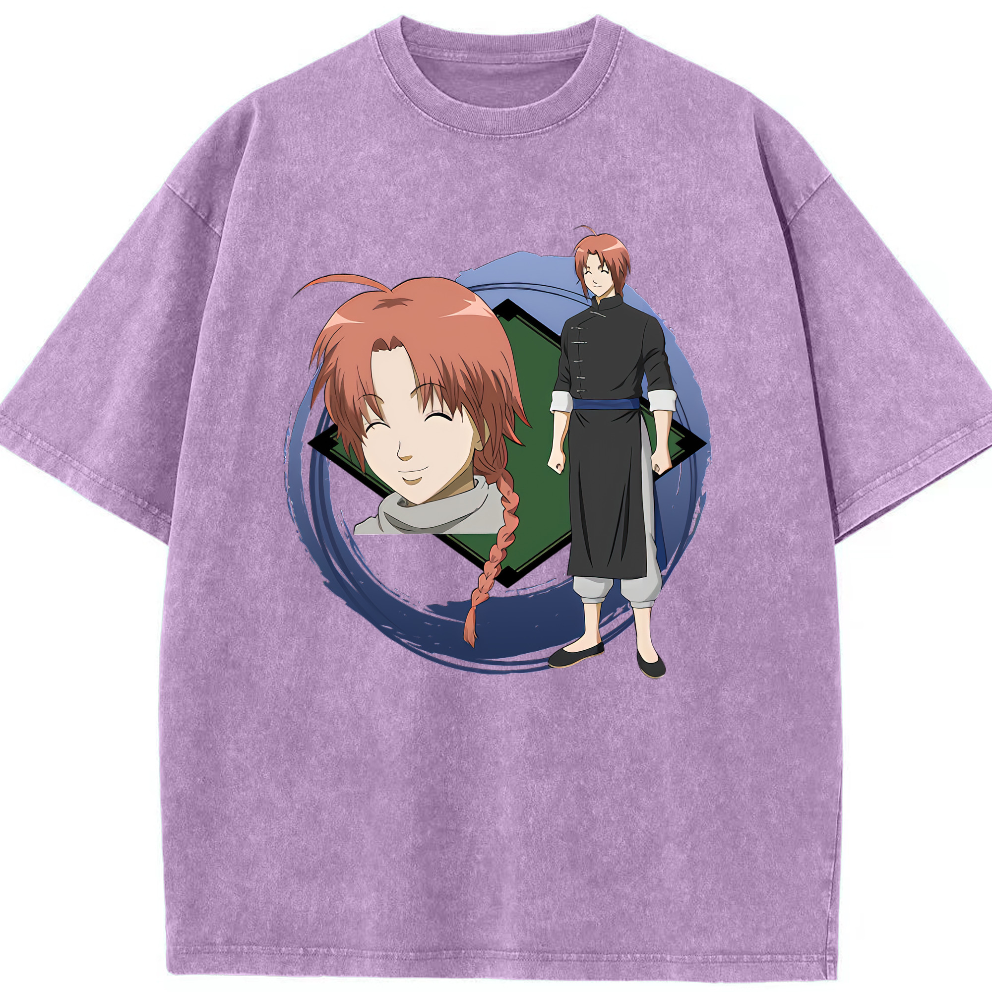 （画像用） ぎんたま 坂田銀時（さかたぎんとき） 神楽 志村新八（しむら しんぱち） GINTAMA Sakata Gintoki Kagura Shimura Shinpachi 綿100% ヴィンテージ風 半袖Tシャツ（フロントプリント）