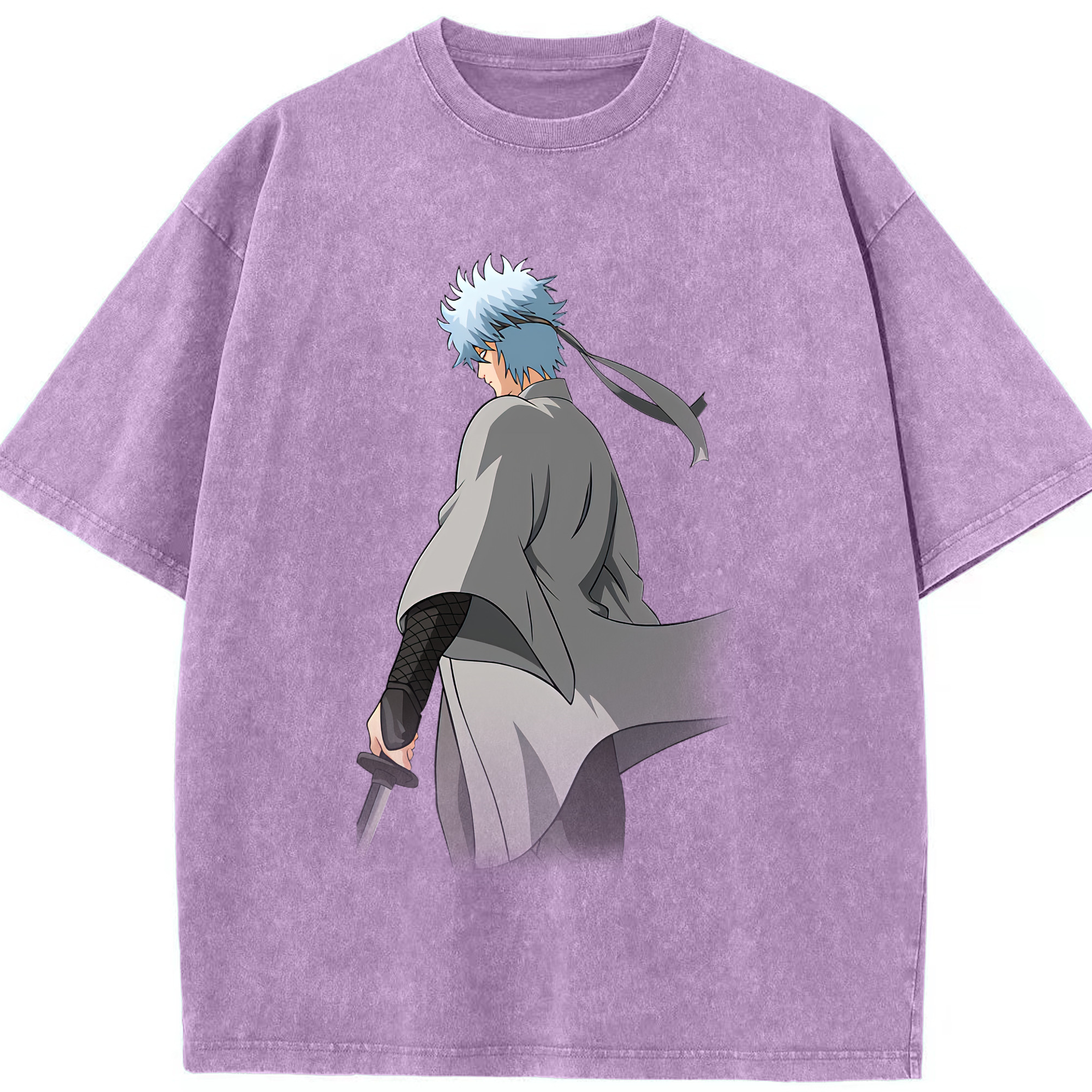 （画像用） ぎんたま 坂田銀時（さかたぎんとき） 神楽 志村新八（しむら しんぱち） GINTAMA Sakata Gintoki Kagura Shimura Shinpachi 綿100% ヴィンテージ風 半袖Tシャツ（フロントプリント）