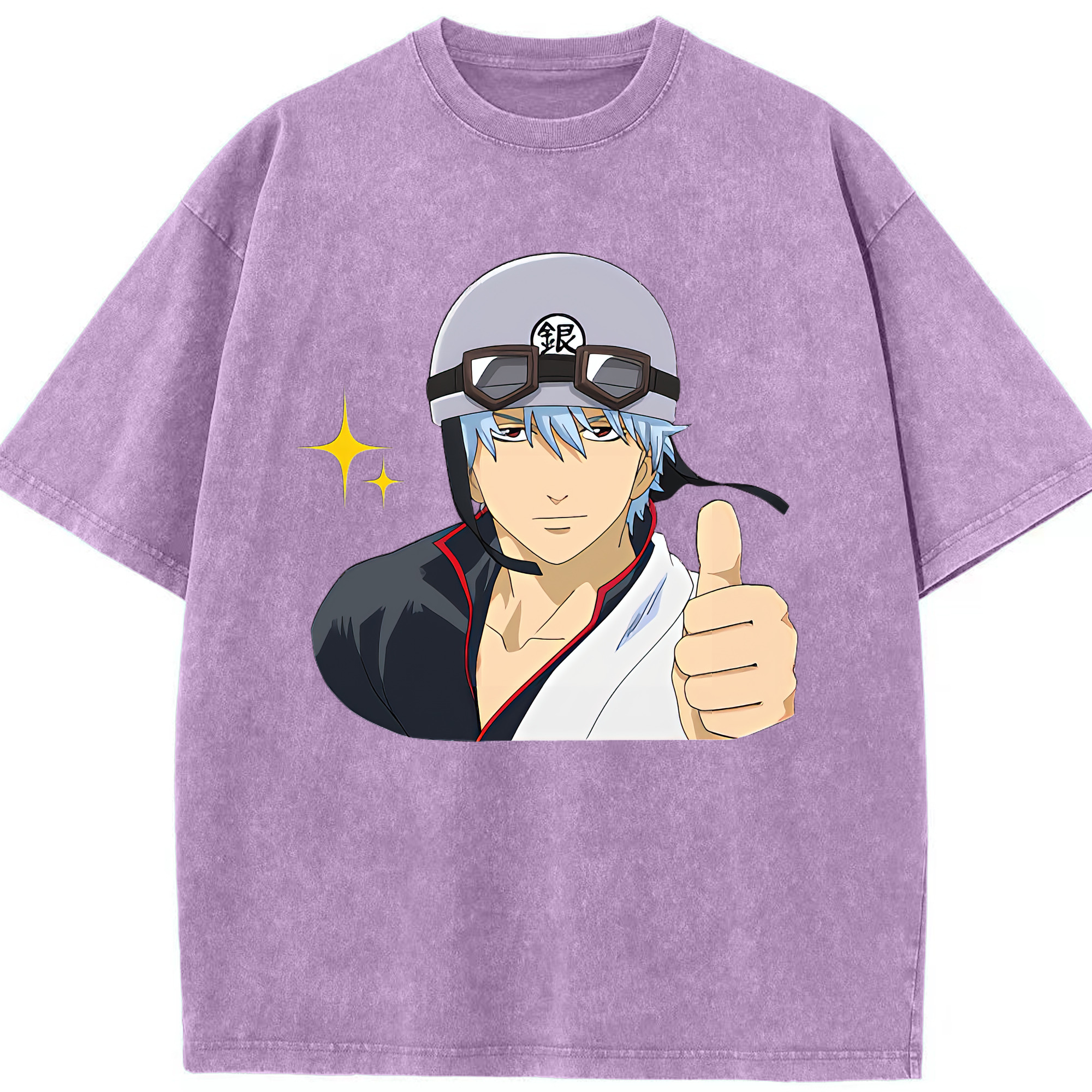 （画像用） ぎんたま 坂田銀時（さかたぎんとき） 神楽 志村新八（しむら しんぱち） GINTAMA Sakata Gintoki Kagura Shimura Shinpachi 綿100% ヴィンテージ風 半袖Tシャツ（フロントプリント）