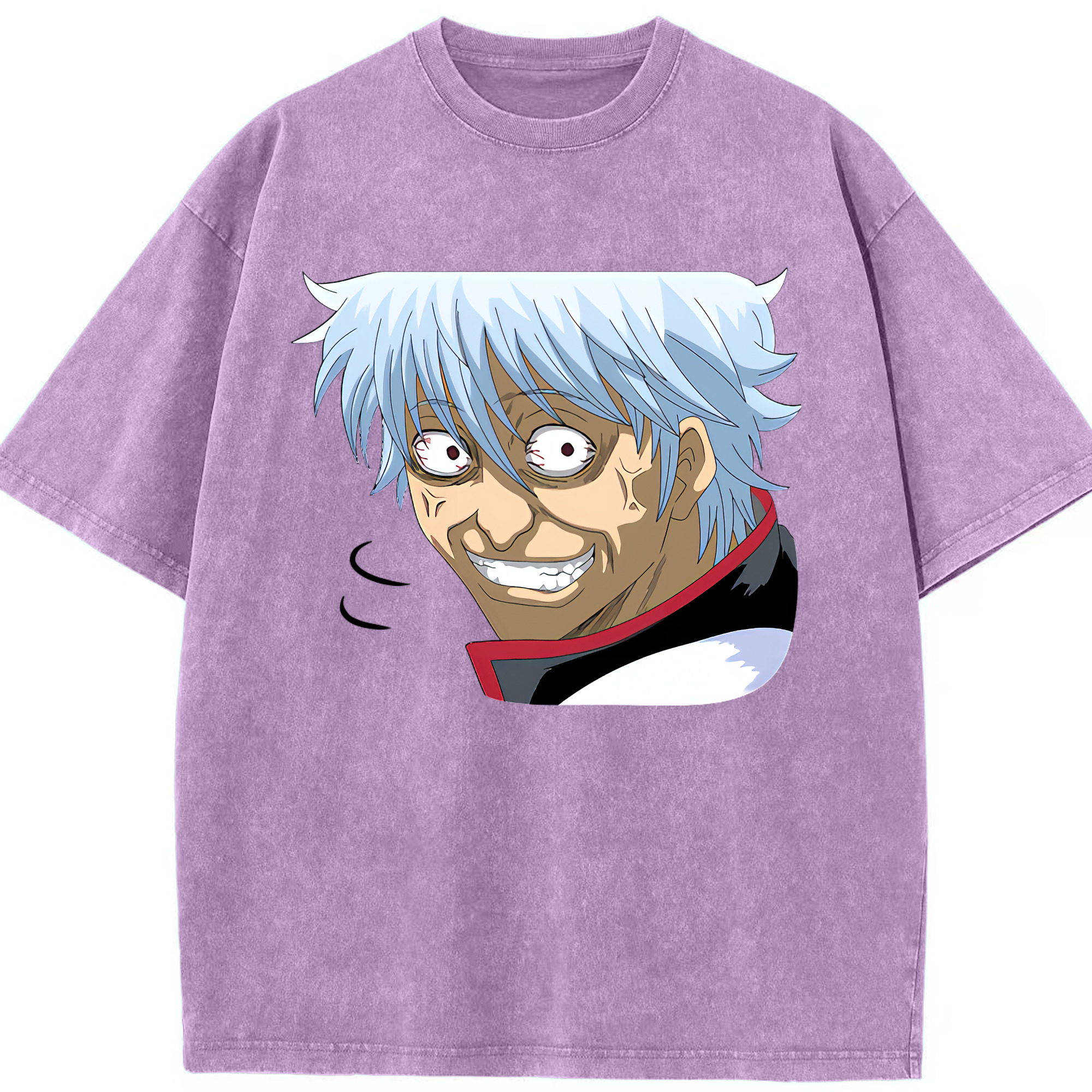 （画像用） ぎんたま 坂田銀時（さかたぎんとき） 神楽 志村新八（しむら しんぱち） GINTAMA Sakata Gintoki Kagura Shimura Shinpachi 綿100% ヴィンテージ風 半袖Tシャツ（フロントプリント）