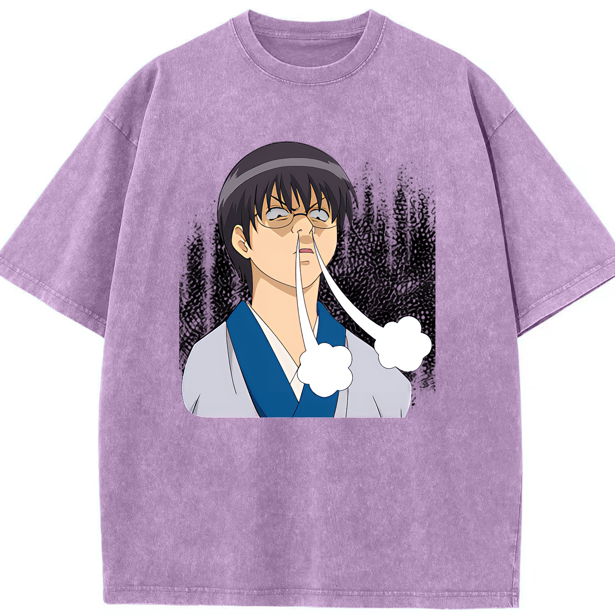 （画像用） ぎんたま 坂田銀時（さかたぎんとき） 神楽 志村新八（しむら しんぱち） GINTAMA Sakata Gintoki Kagura Shimura Shinpachi 綿100% ヴィンテージ風 半袖Tシャツ（フロントプリント）