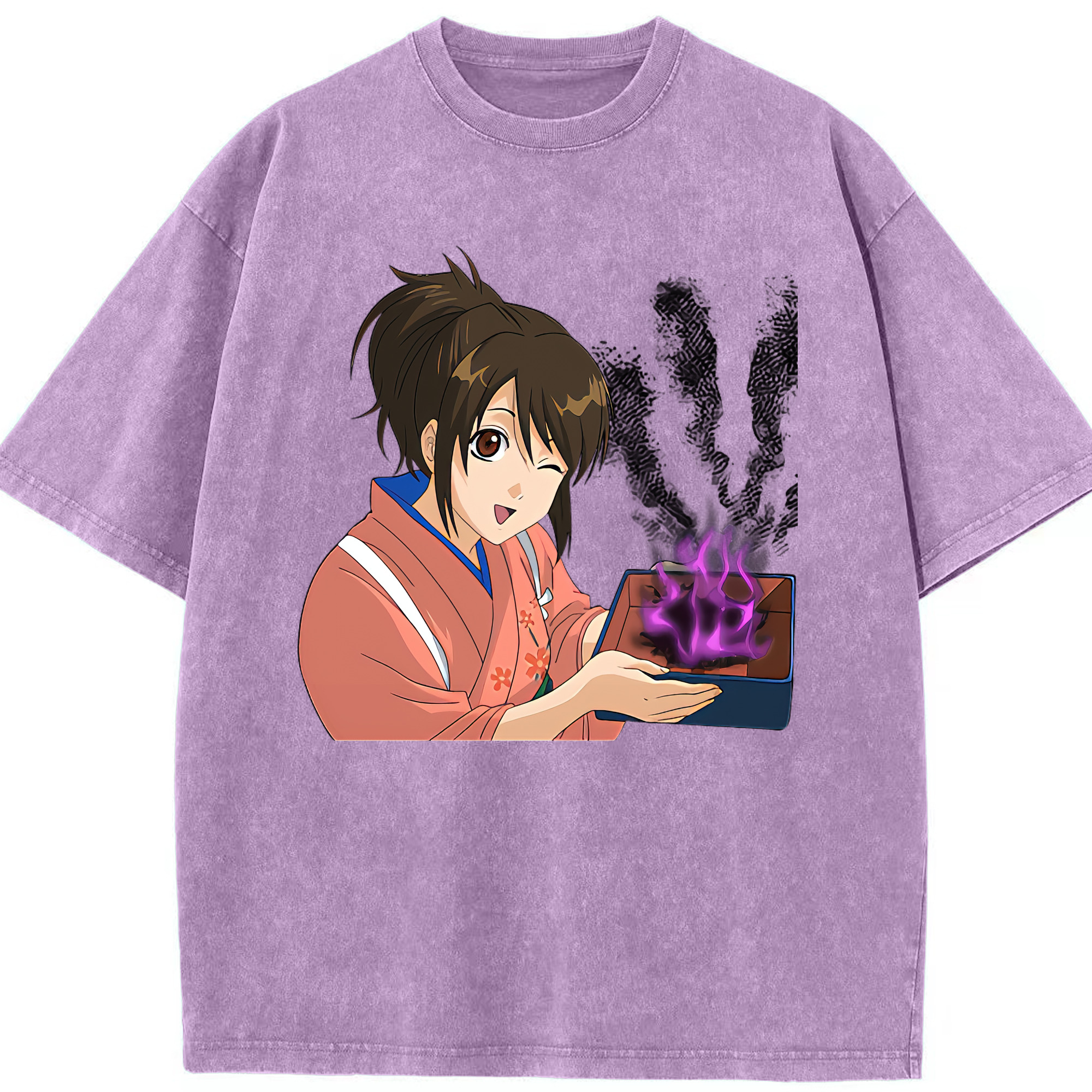 （画像用） ぎんたま 坂田銀時（さかたぎんとき） 神楽 志村新八（しむら しんぱち） GINTAMA Sakata Gintoki Kagura Shimura Shinpachi 綿100% ヴィンテージ風 半袖Tシャツ（フロントプリント）