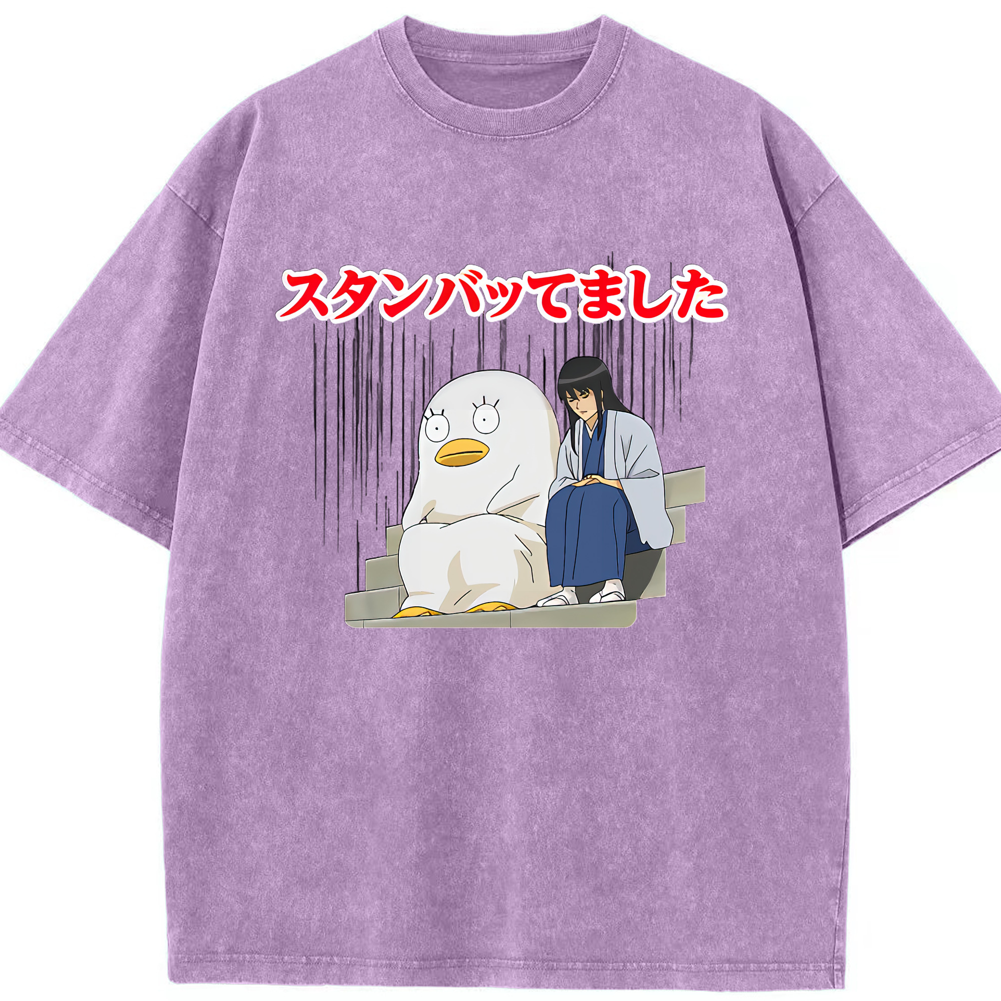 （画像用） ぎんたま 坂田銀時（さかたぎんとき） 神楽 志村新八（しむら しんぱち） GINTAMA Sakata Gintoki Kagura Shimura Shinpachi 綿100% ヴィンテージ風 半袖Tシャツ（フロントプリント）
