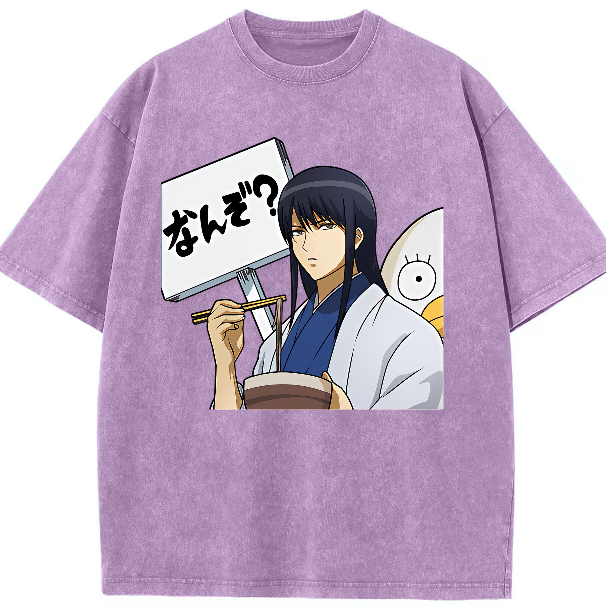 （画像用） ぎんたま 坂田銀時（さかたぎんとき） 神楽 志村新八（しむら しんぱち） GINTAMA Sakata Gintoki Kagura Shimura Shinpachi 綿100% ヴィンテージ風 半袖Tシャツ（フロントプリント）