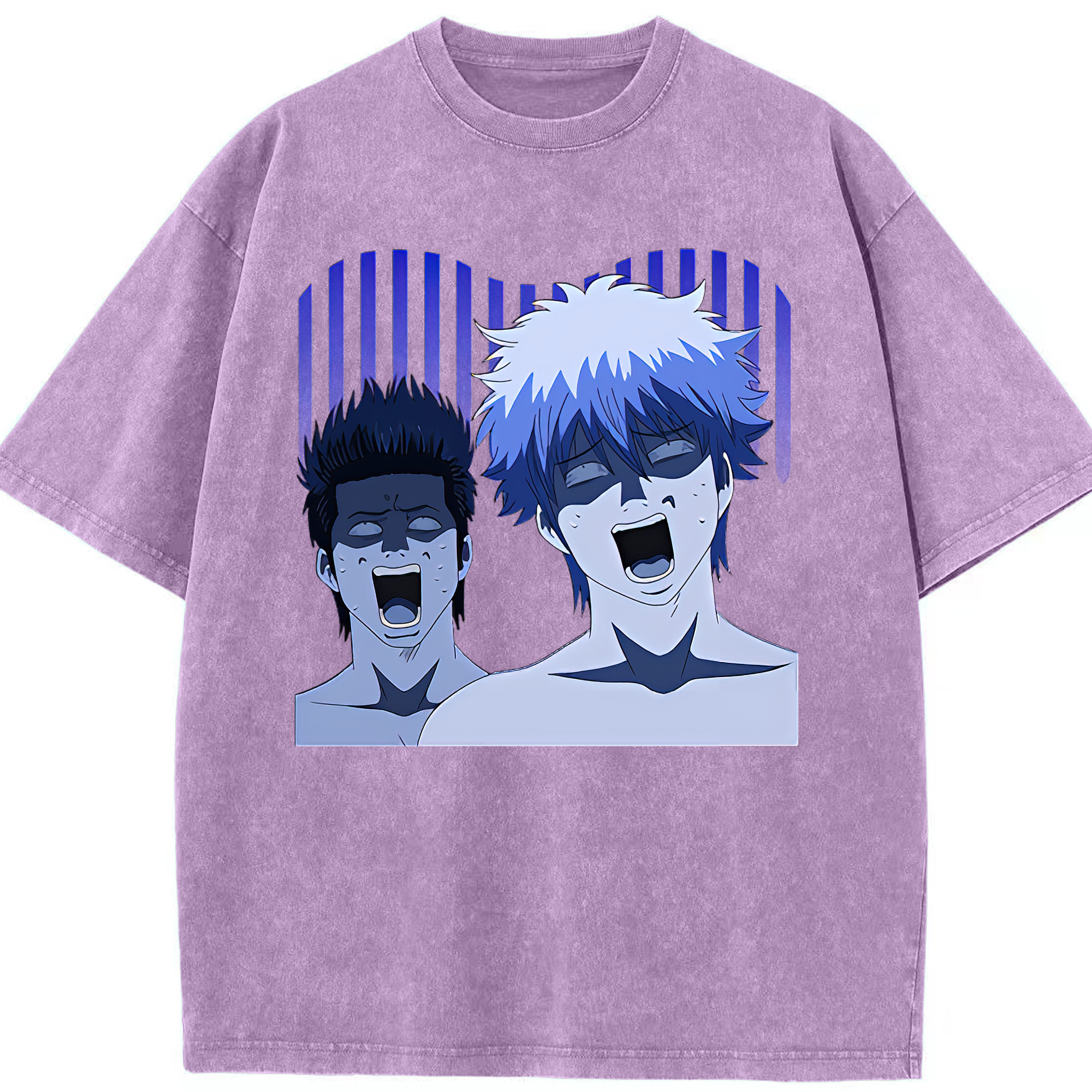 （画像用） ぎんたま 坂田銀時（さかたぎんとき） 神楽 志村新八（しむら しんぱち） GINTAMA Sakata Gintoki Kagura Shimura Shinpachi 綿100% ヴィンテージ風 半袖Tシャツ（フロントプリント）