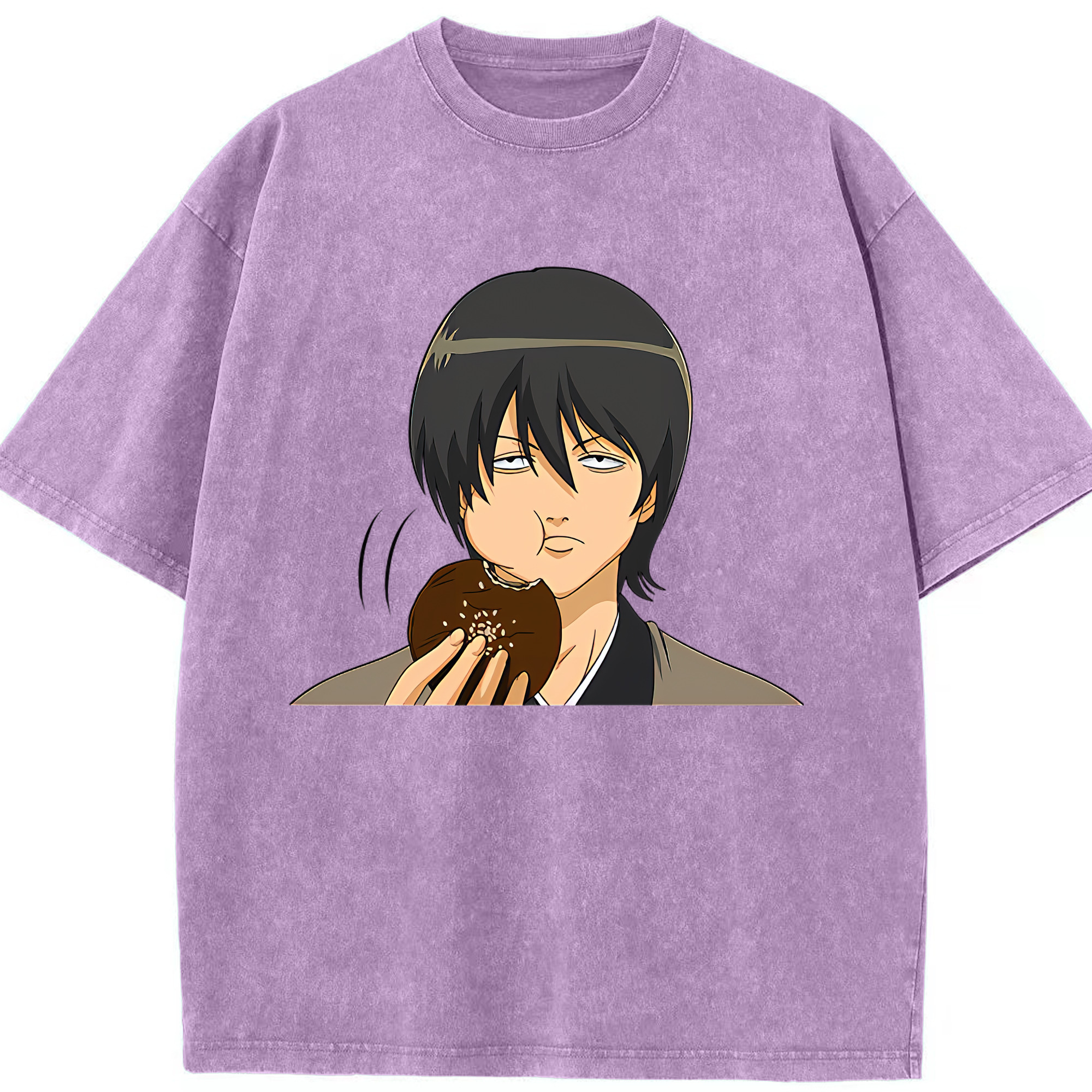 （画像用） ぎんたま 坂田銀時（さかたぎんとき） 神楽 志村新八（しむら しんぱち） GINTAMA Sakata Gintoki Kagura Shimura Shinpachi 綿100% ヴィンテージ風 半袖Tシャツ（フロントプリント）