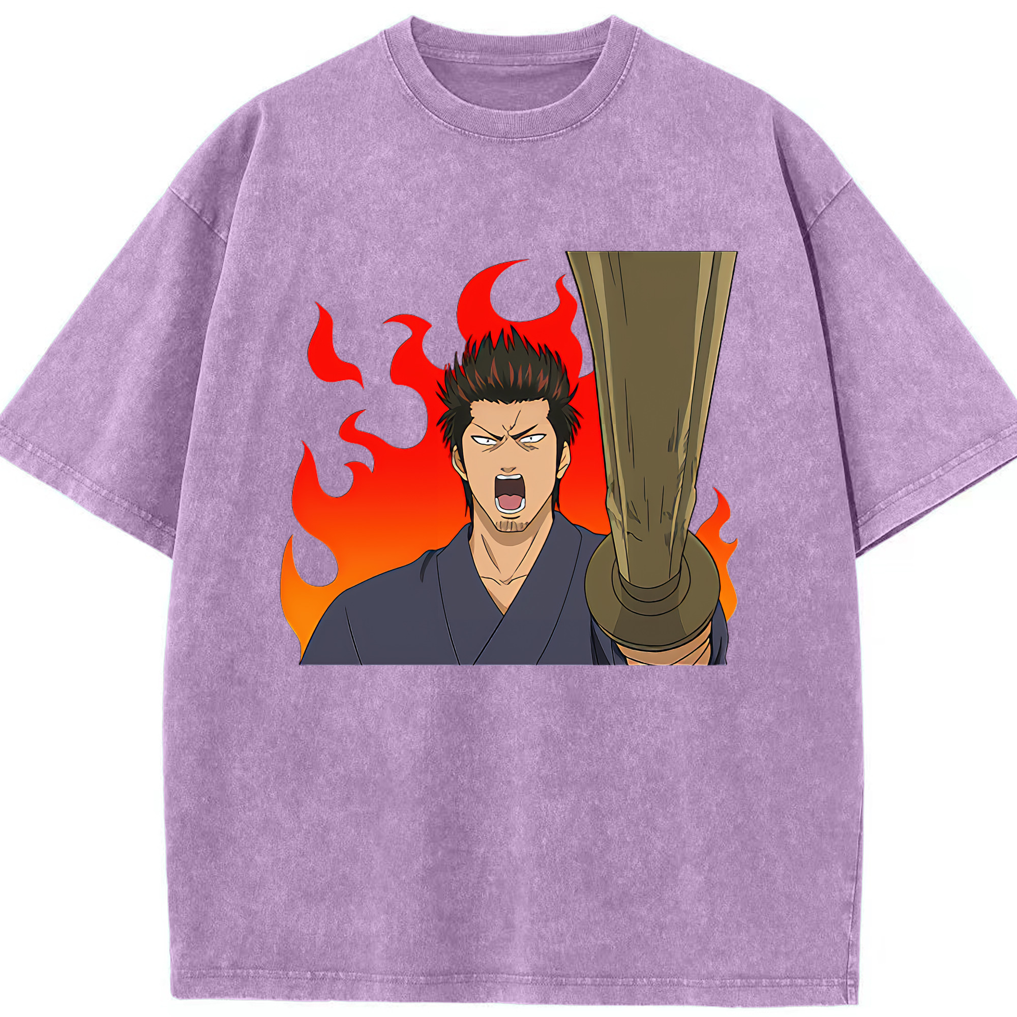 （画像用） ぎんたま 坂田銀時（さかたぎんとき） 神楽 志村新八（しむら しんぱち） GINTAMA Sakata Gintoki Kagura Shimura Shinpachi 綿100% ヴィンテージ風 半袖Tシャツ（フロントプリント）