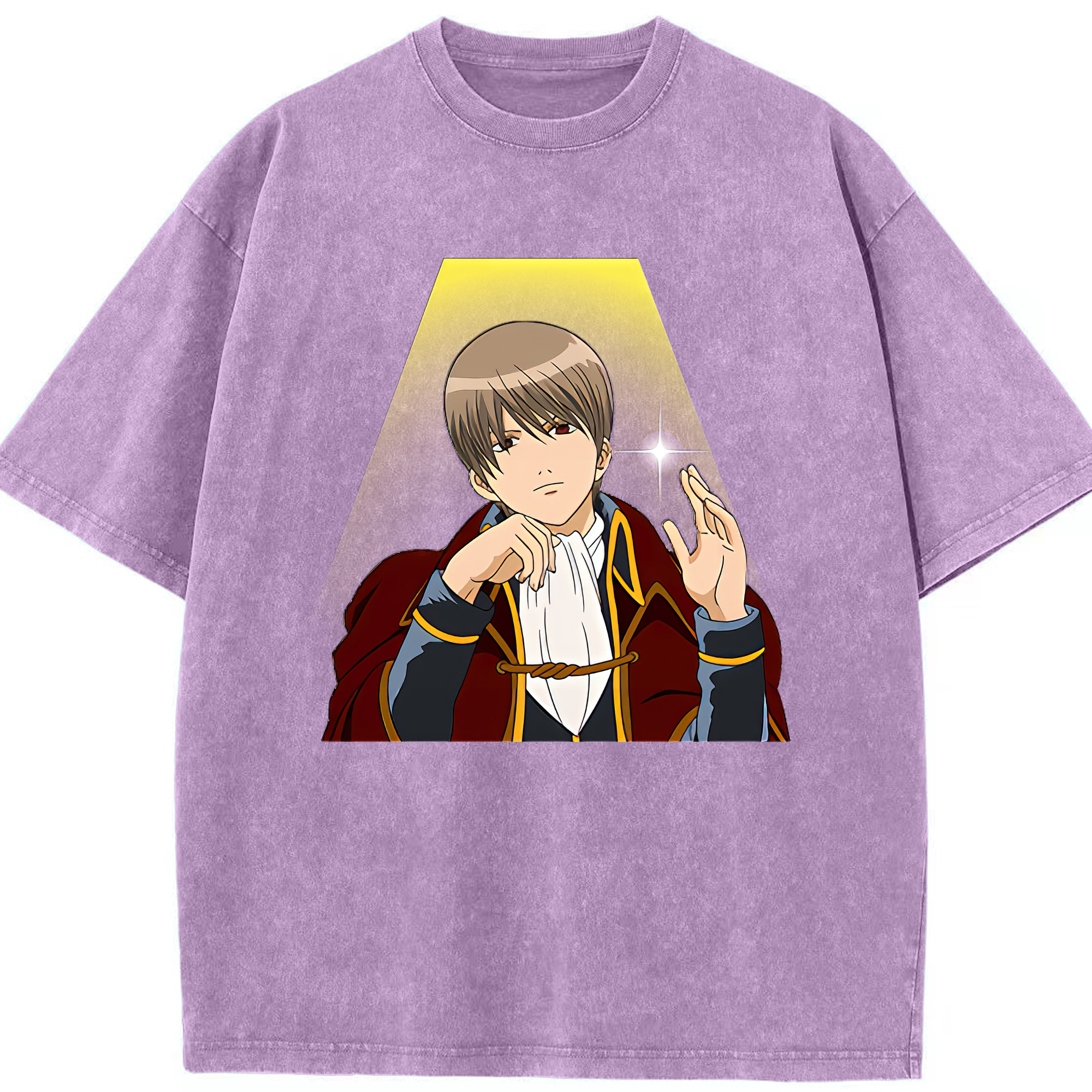 （画像用） ぎんたま 坂田銀時（さかたぎんとき） 神楽 志村新八（しむら しんぱち） GINTAMA Sakata Gintoki Kagura Shimura Shinpachi 綿100% ヴィンテージ風 半袖Tシャツ（フロントプリント）