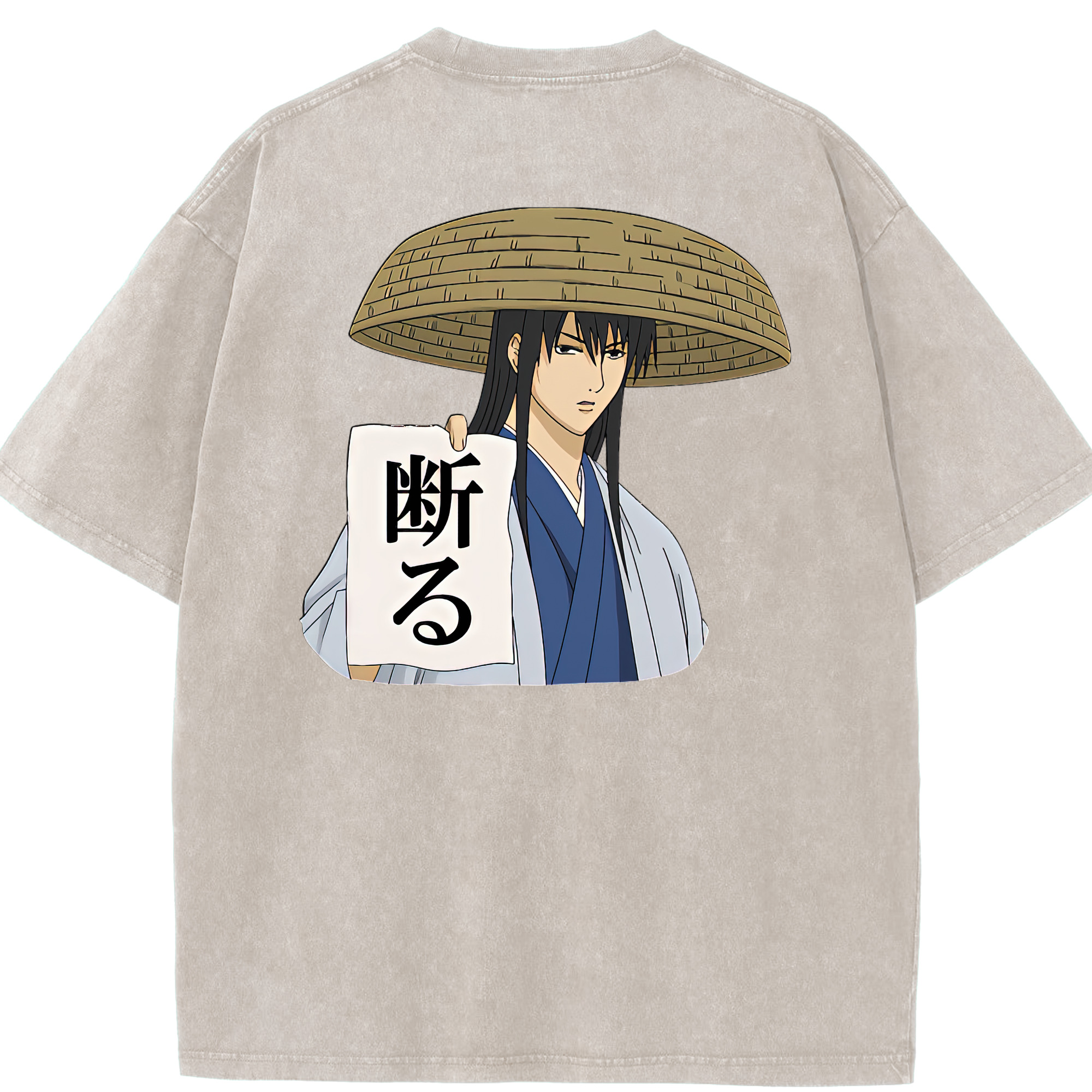 （画像用） ぎんたま 坂田銀時（さかたぎんとき） 神楽 志村新八（しむら しんぱち） GINTAMA Sakata Gintoki Kagura Shimura Shinpachi 綿100% ヴィンテージ風 半袖Tシャツ（背面プリント）